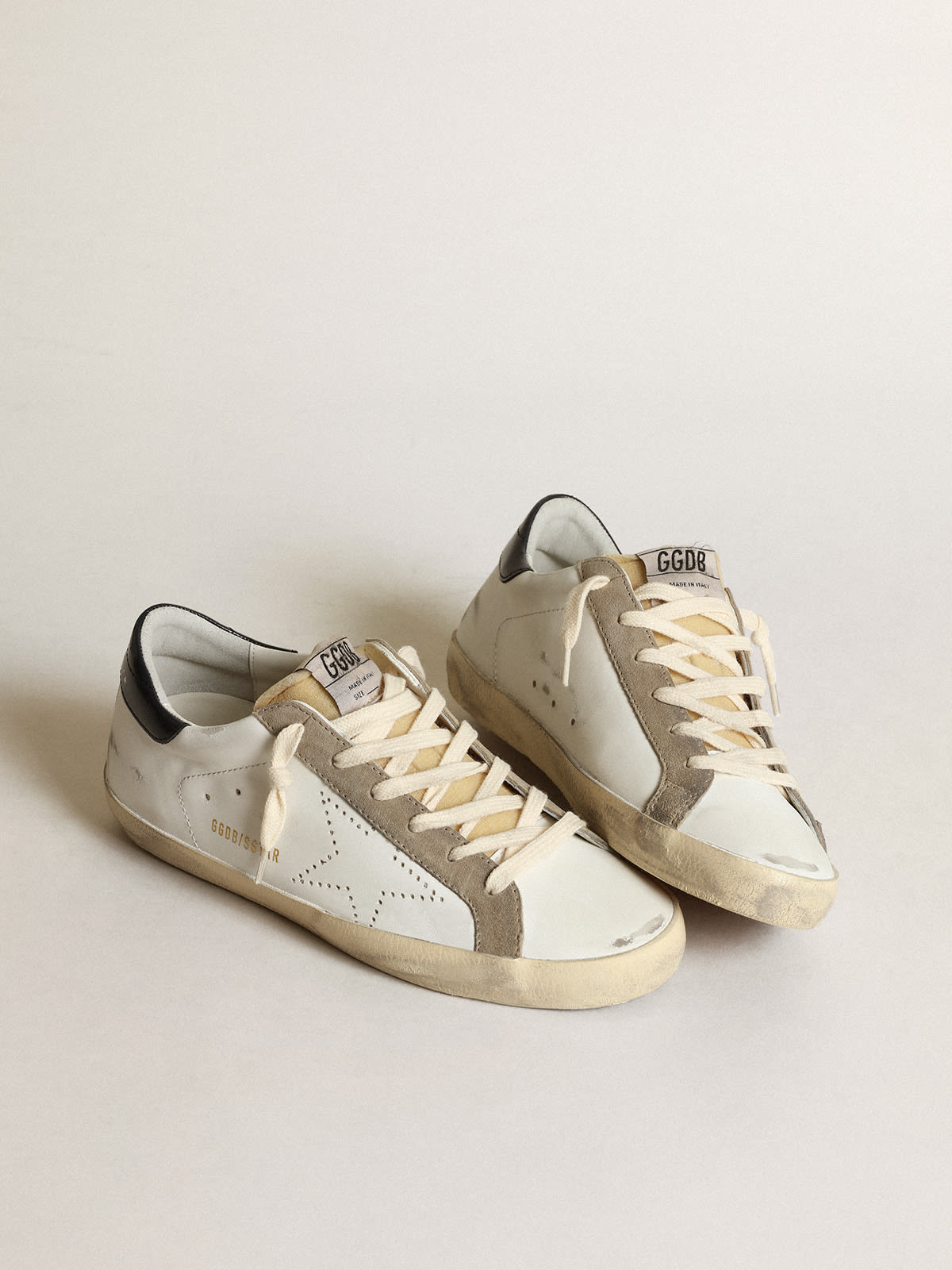 Golden Goose Superstar Bicolor Glitter Low-Top Sneakers