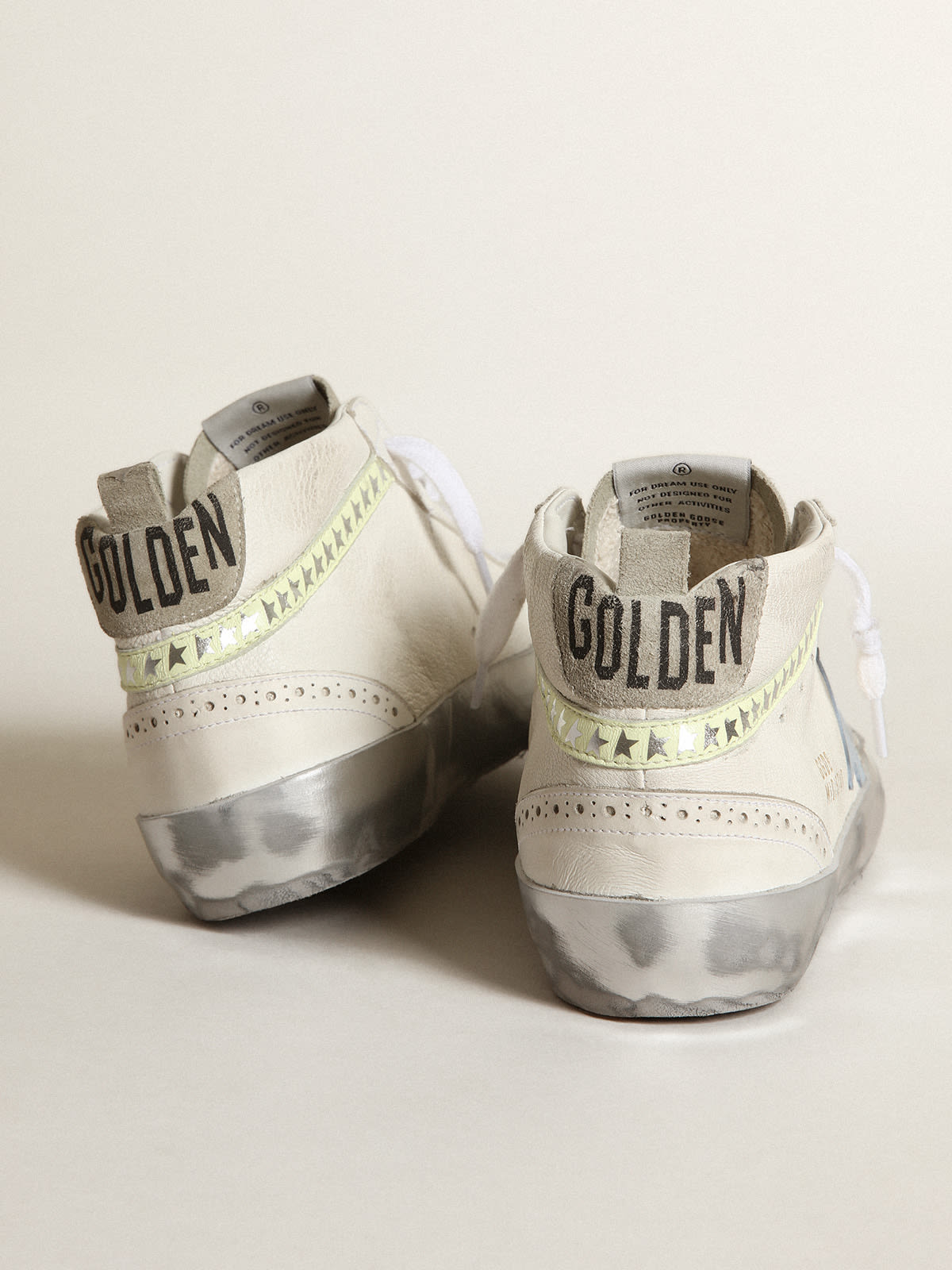 Golden Goose - Mid Star with light blue leather star and nappa flash with stars in 