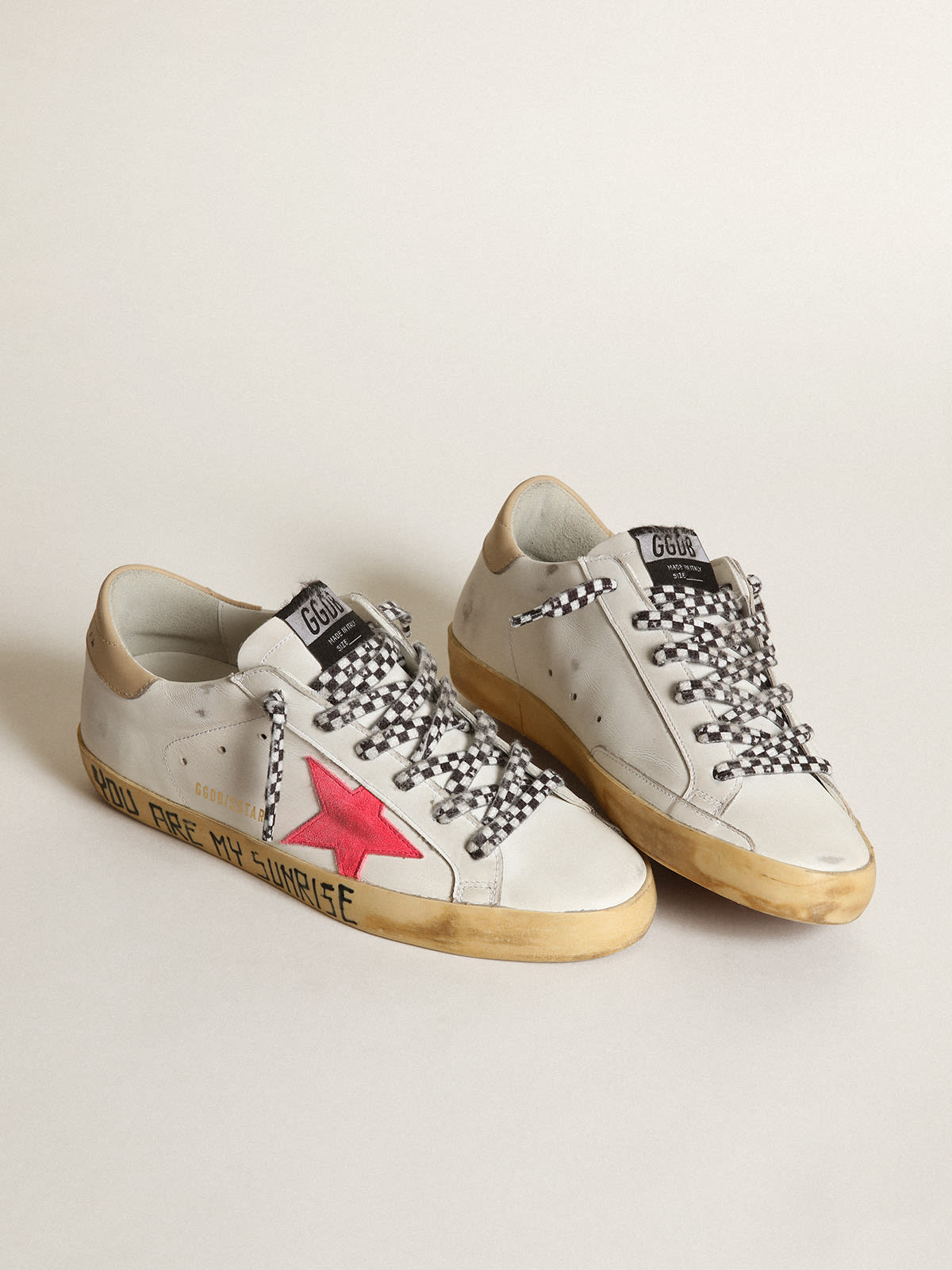 Golden Goose - Super-Star with lobster suede star and sand leather heel tab in 