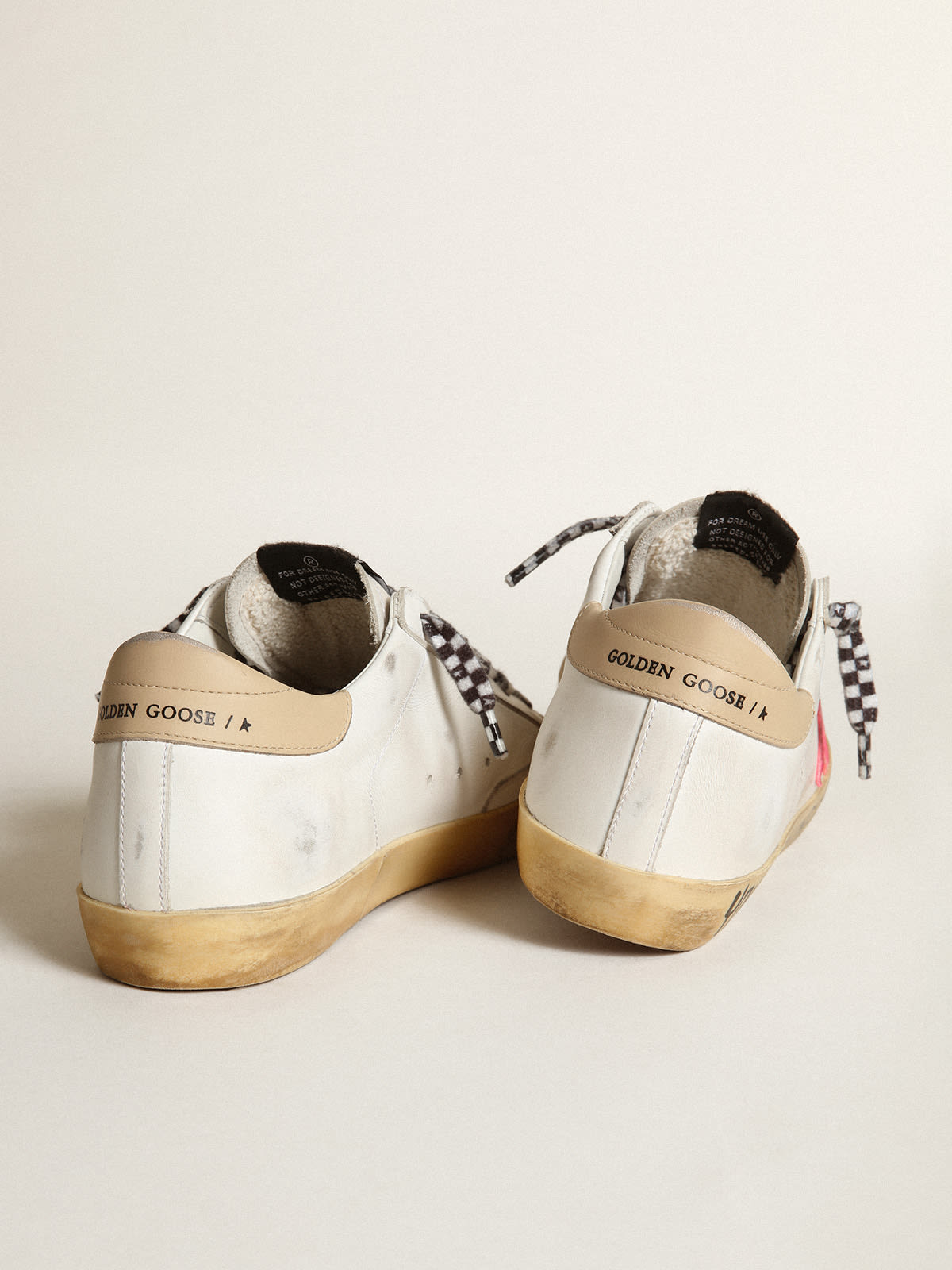 Golden Goose - Super-Star with lobster suede star and sand leather heel tab in 
