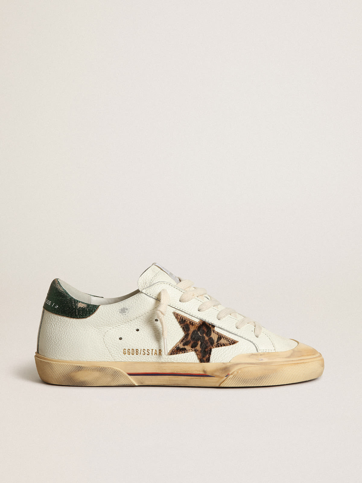 GOLDEN GOOSE SUPER-STAR HEEL LEOPARD