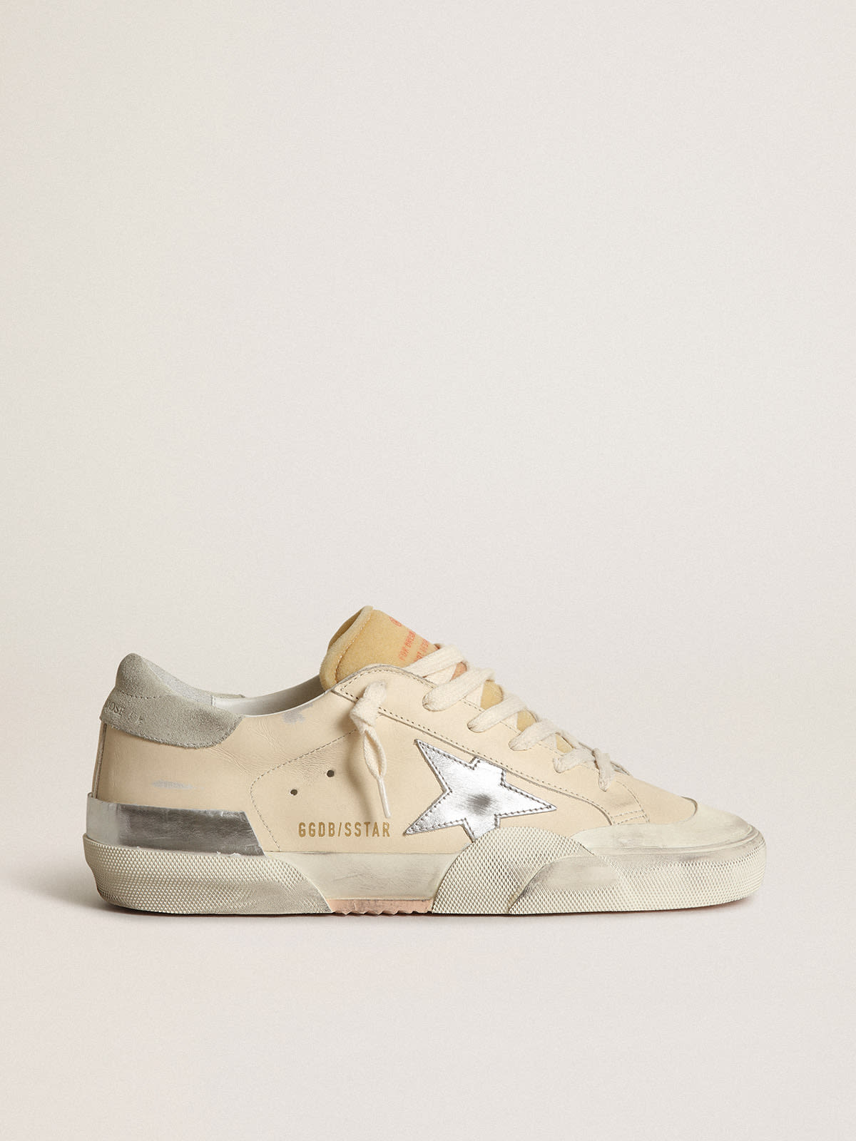 Super-Star Penstar with silver leather star and suede heel tab | Golden  Goose