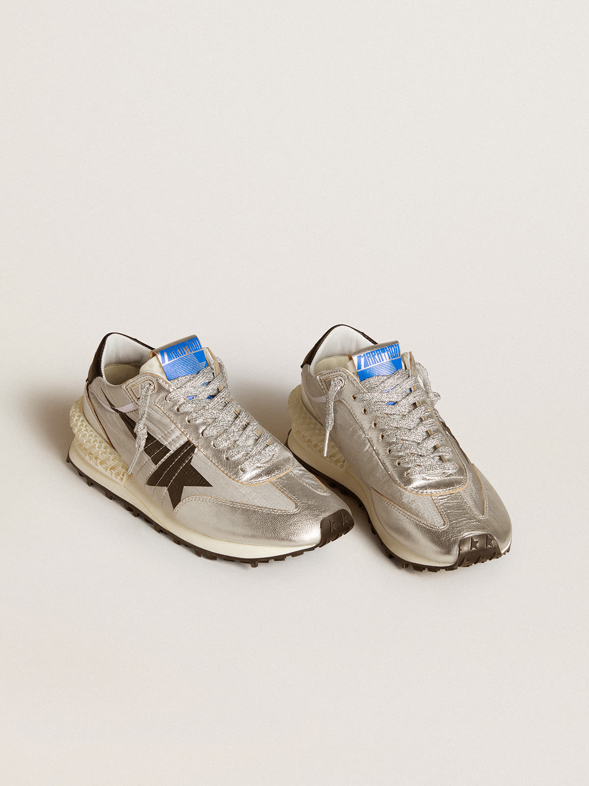 golden goose argento brillantini