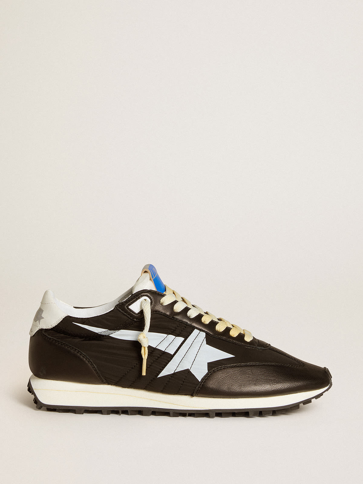 Men's Marathon with black nylon upper and white star | Golden Goose