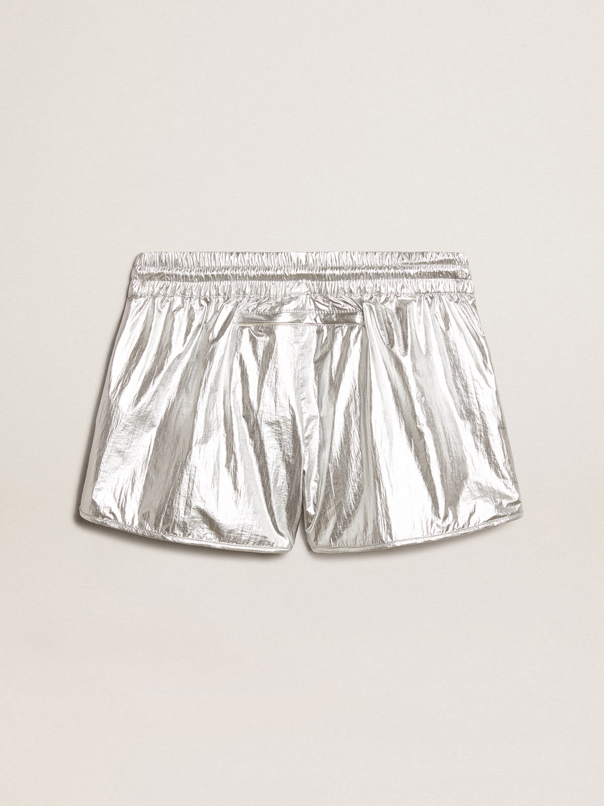 Silver metallic best sale shorts near me