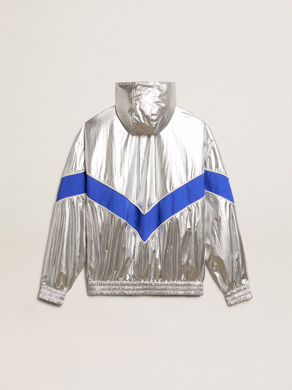 Golden Goose - Women’s windcheater in silver technical fabric in 