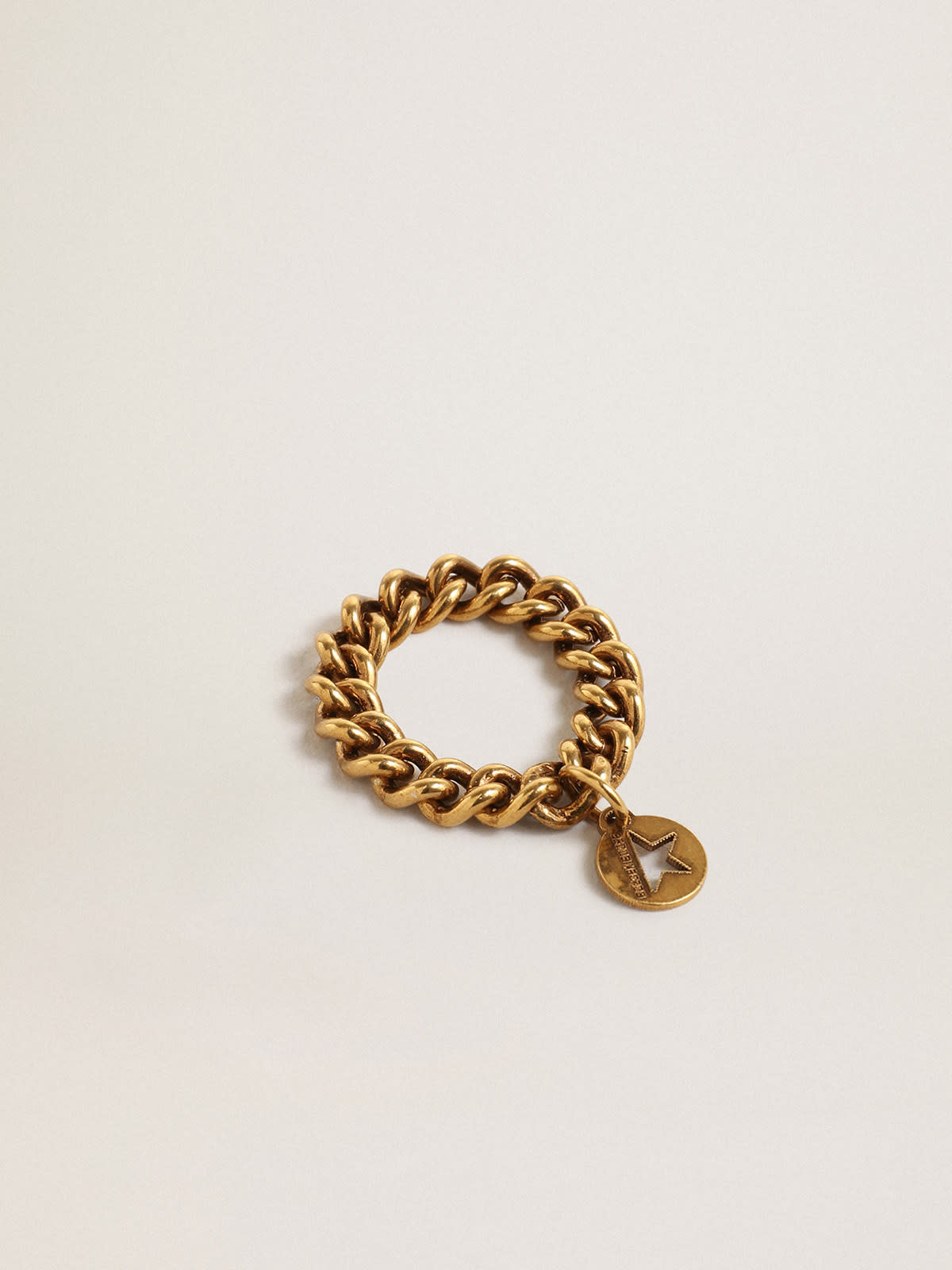 Golden Goose - Ring in antique gold color with flexible links in 