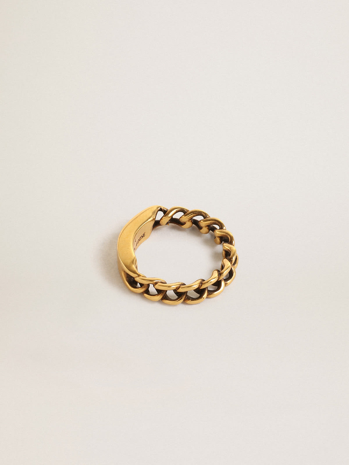 Golden Goose - Ring in antique gold color with regular links in 