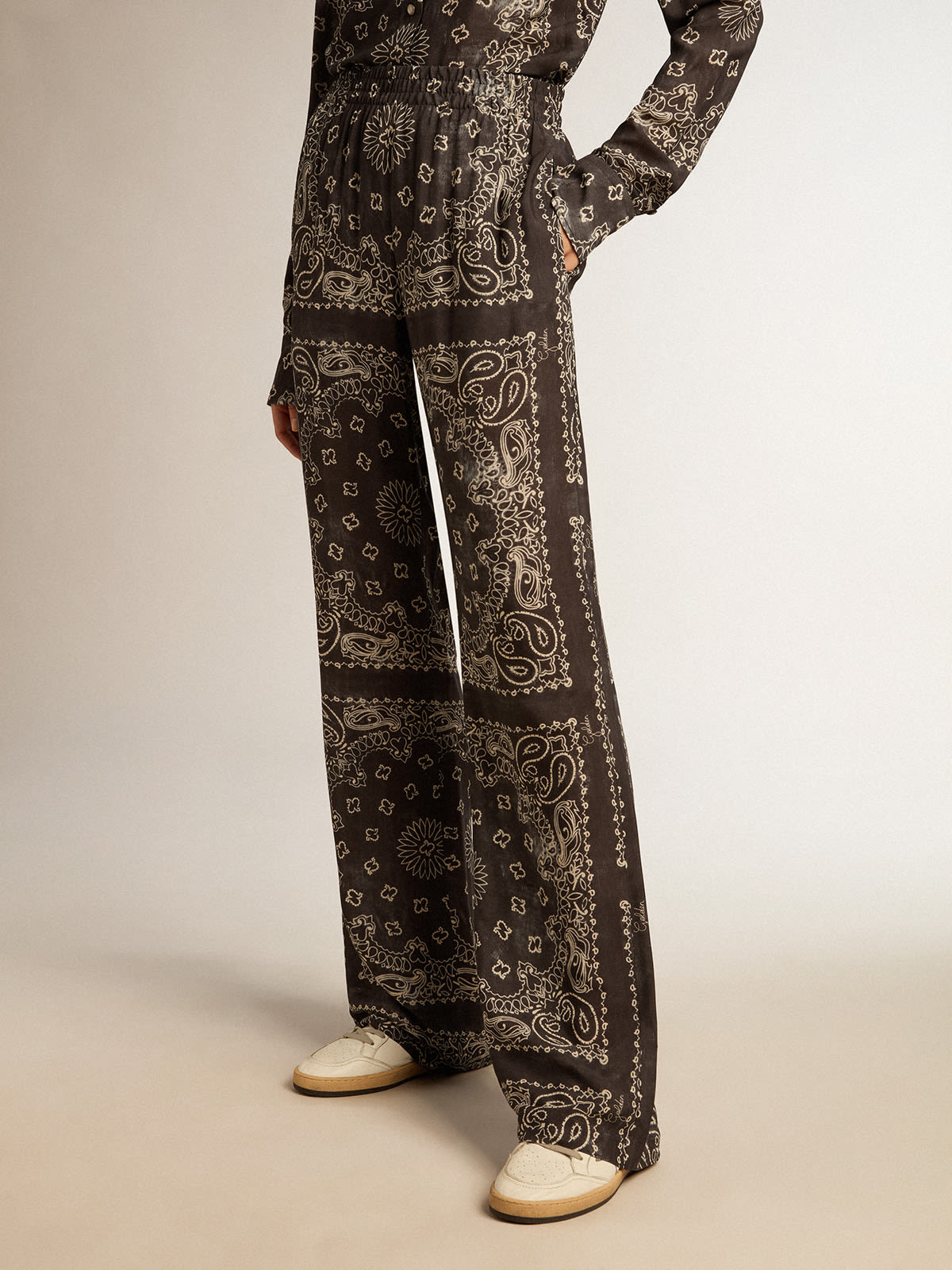 WIDE LEG WOOL PANTS for Women - Golden Goose