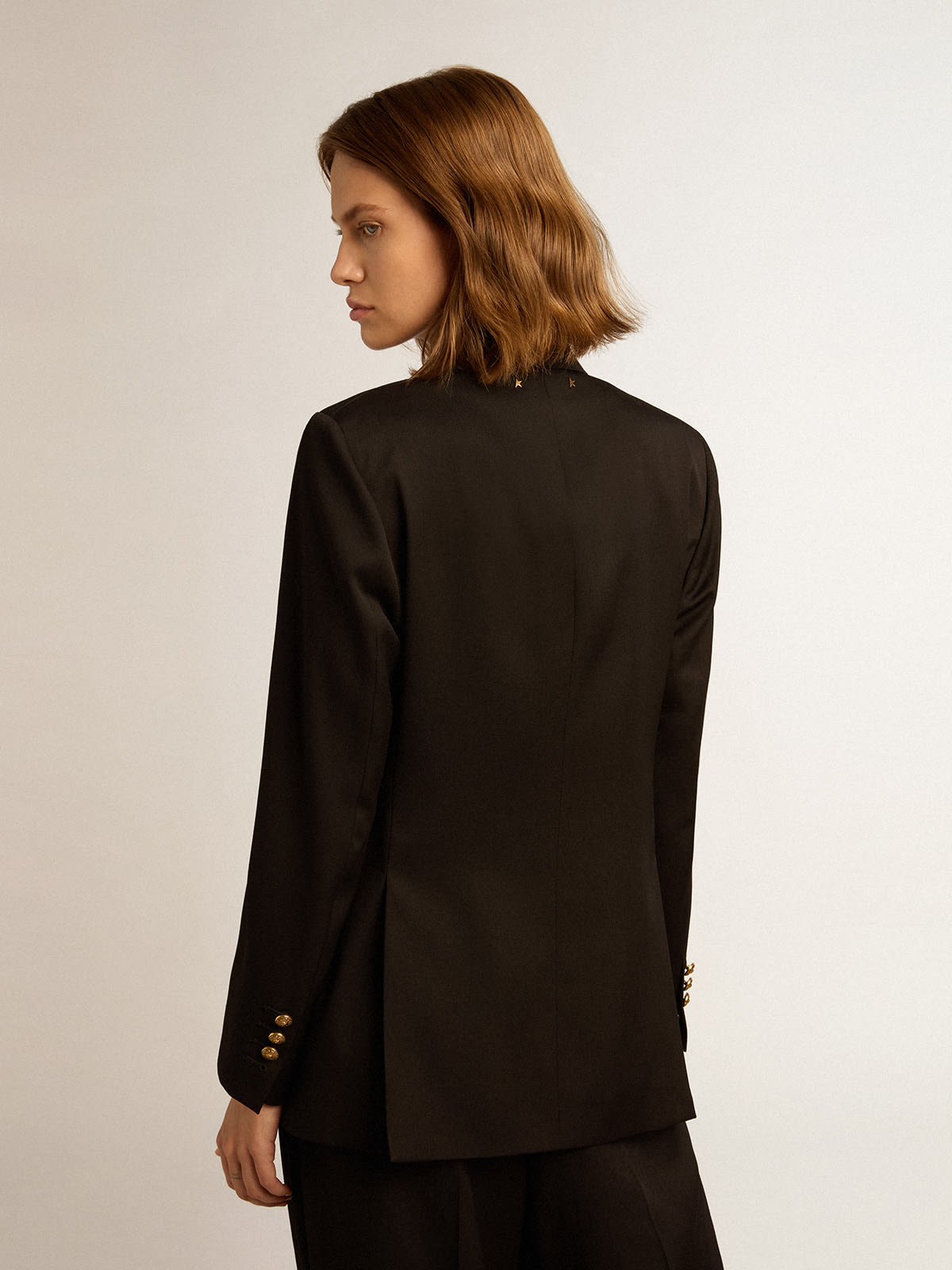 Blazer croisé noir outlet femme