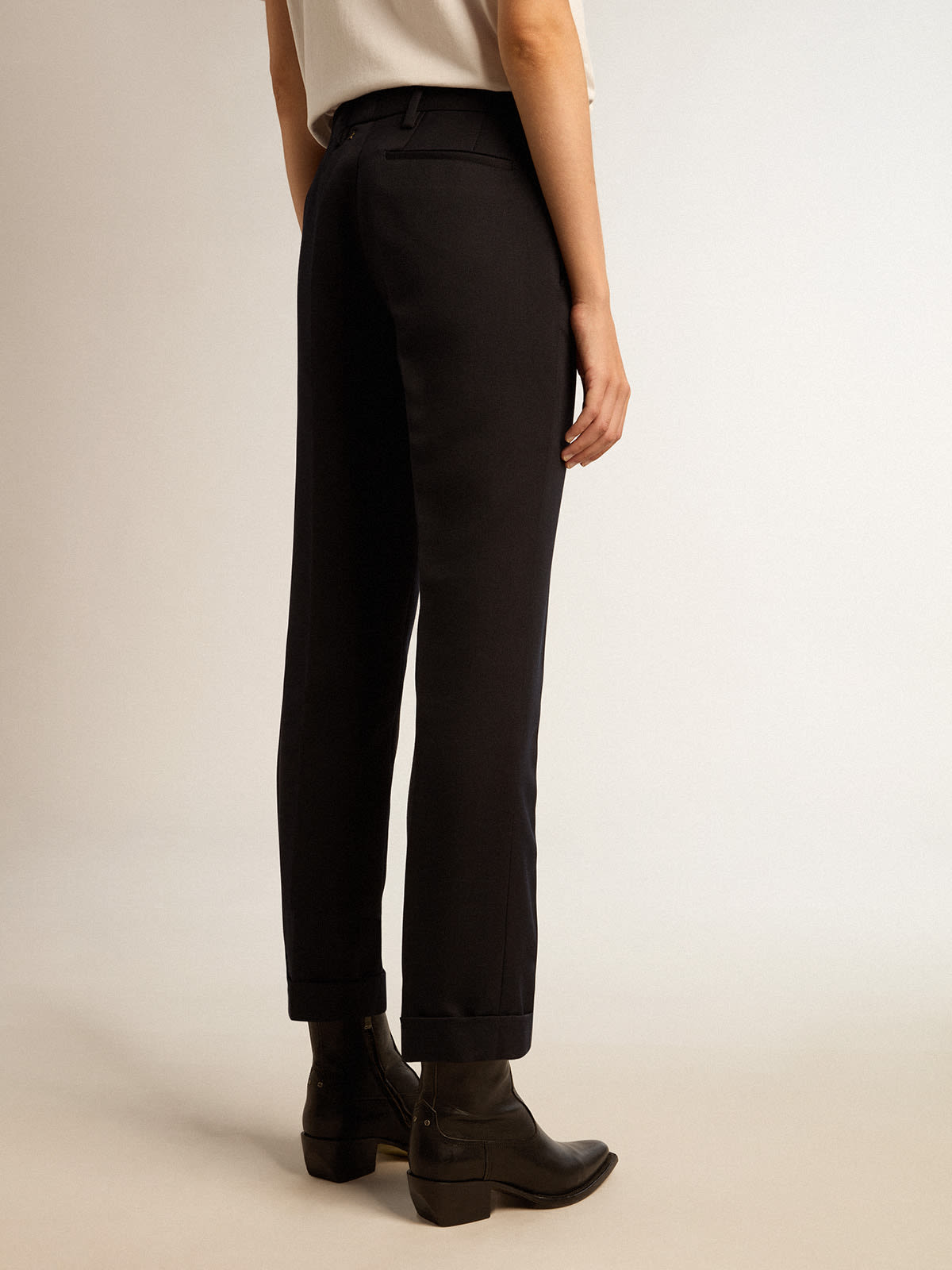 Wool on sale cigarette pants