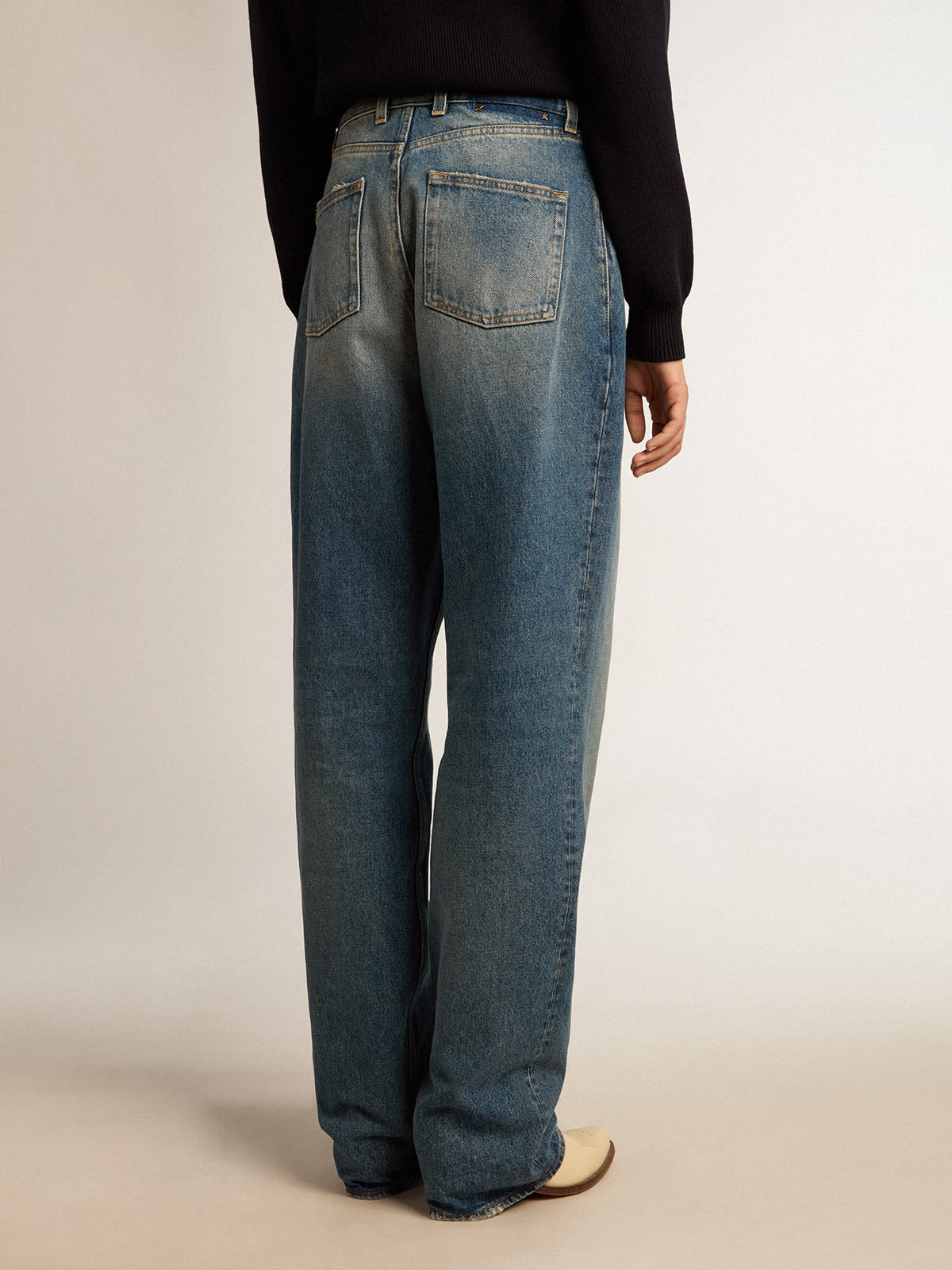 Black Flared Jeans by Golden Goose on Sale