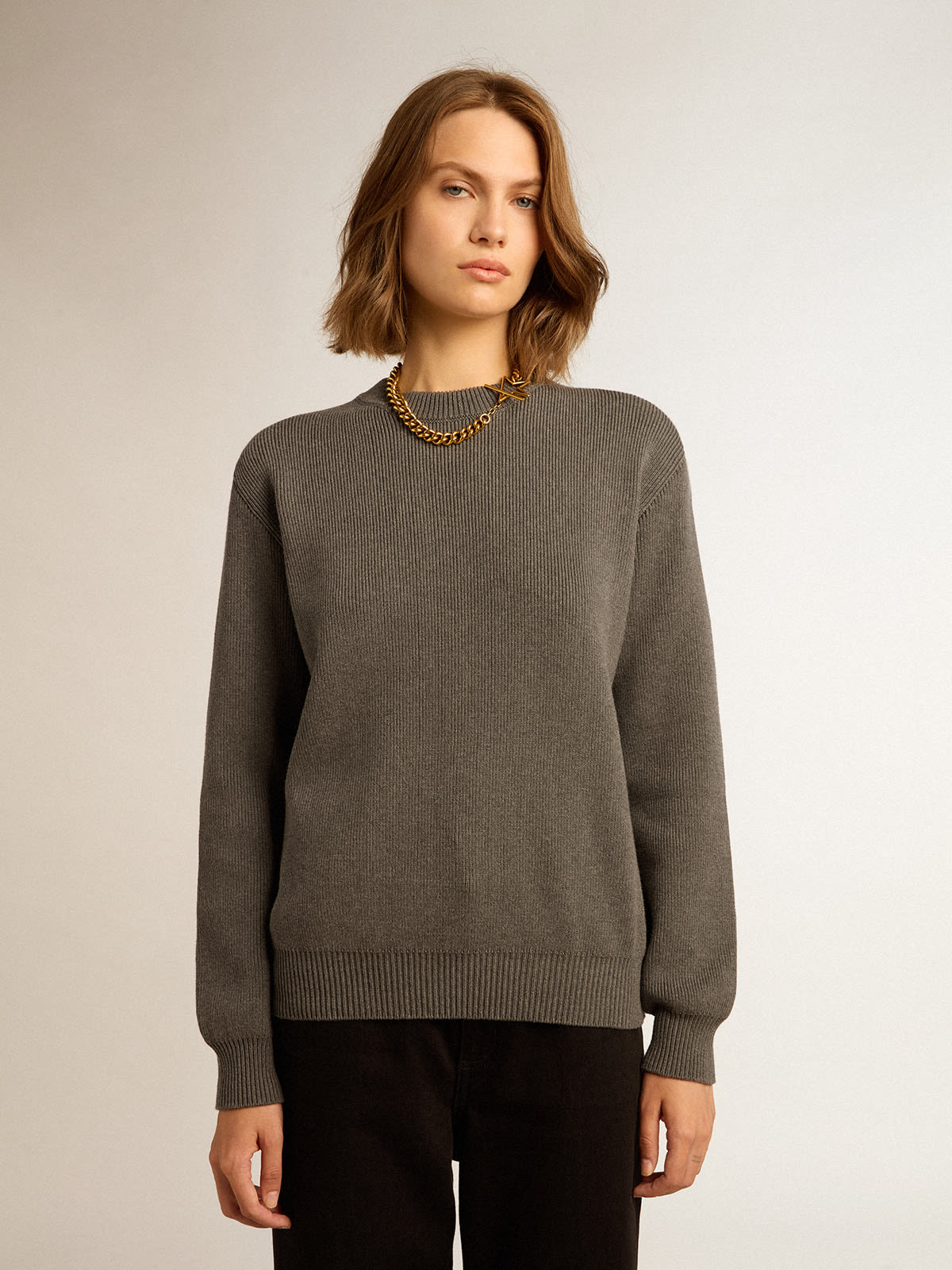 Pull Col Rond En Laine Fine LOUMIA, 50% OFF