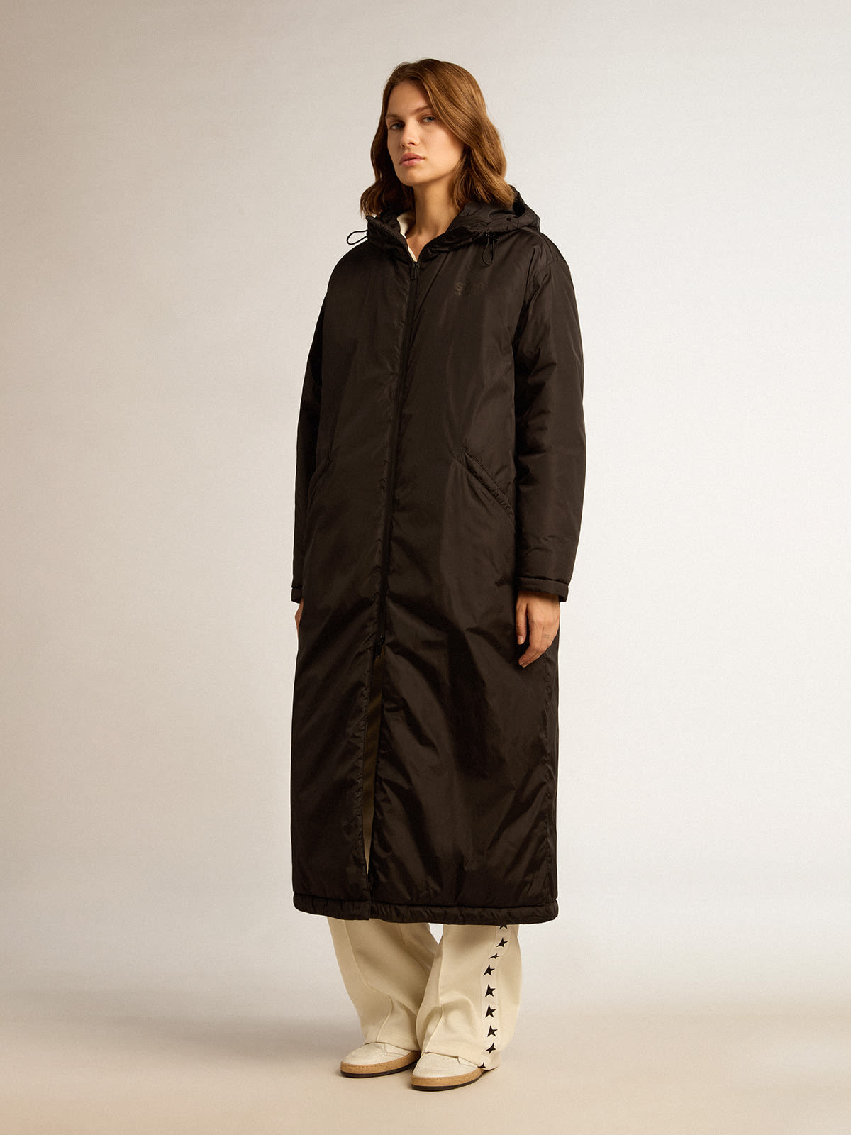 Black ankle length outlet coat