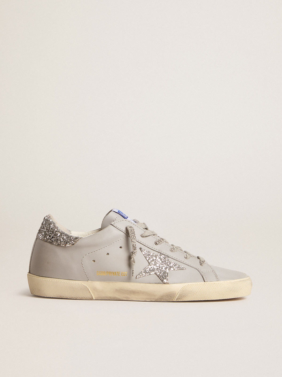 Golden goose hi sale star silver glitter