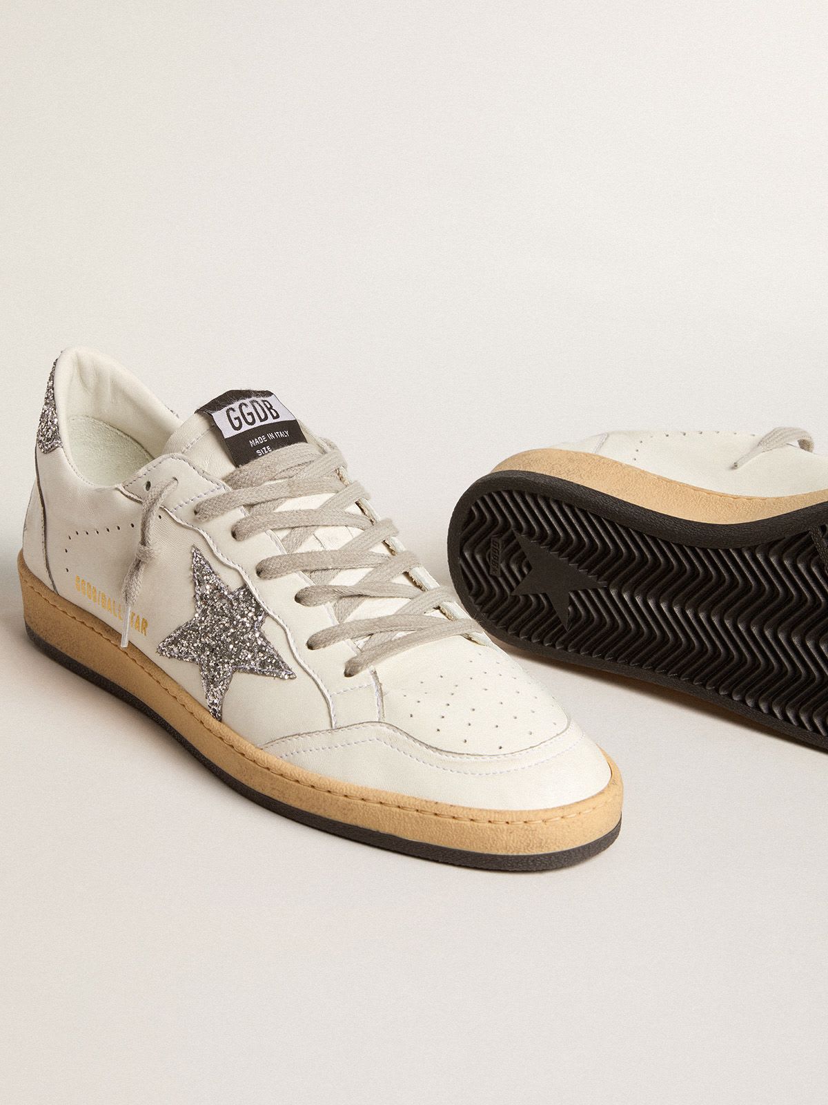 Ball Star Wishes pour homme en cuir nappa avec étoile blanche et contrefort à paillettes