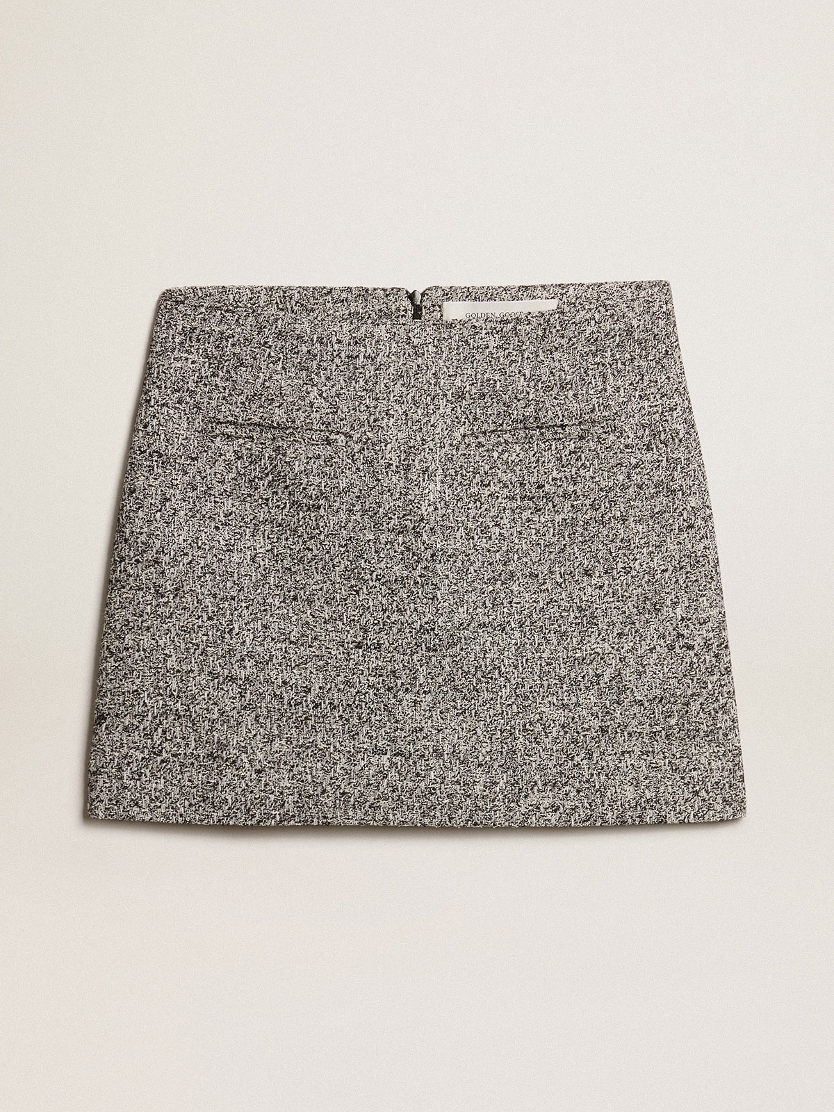 Golden Goose - Miniskirt in black and white bouclé cotton  in 