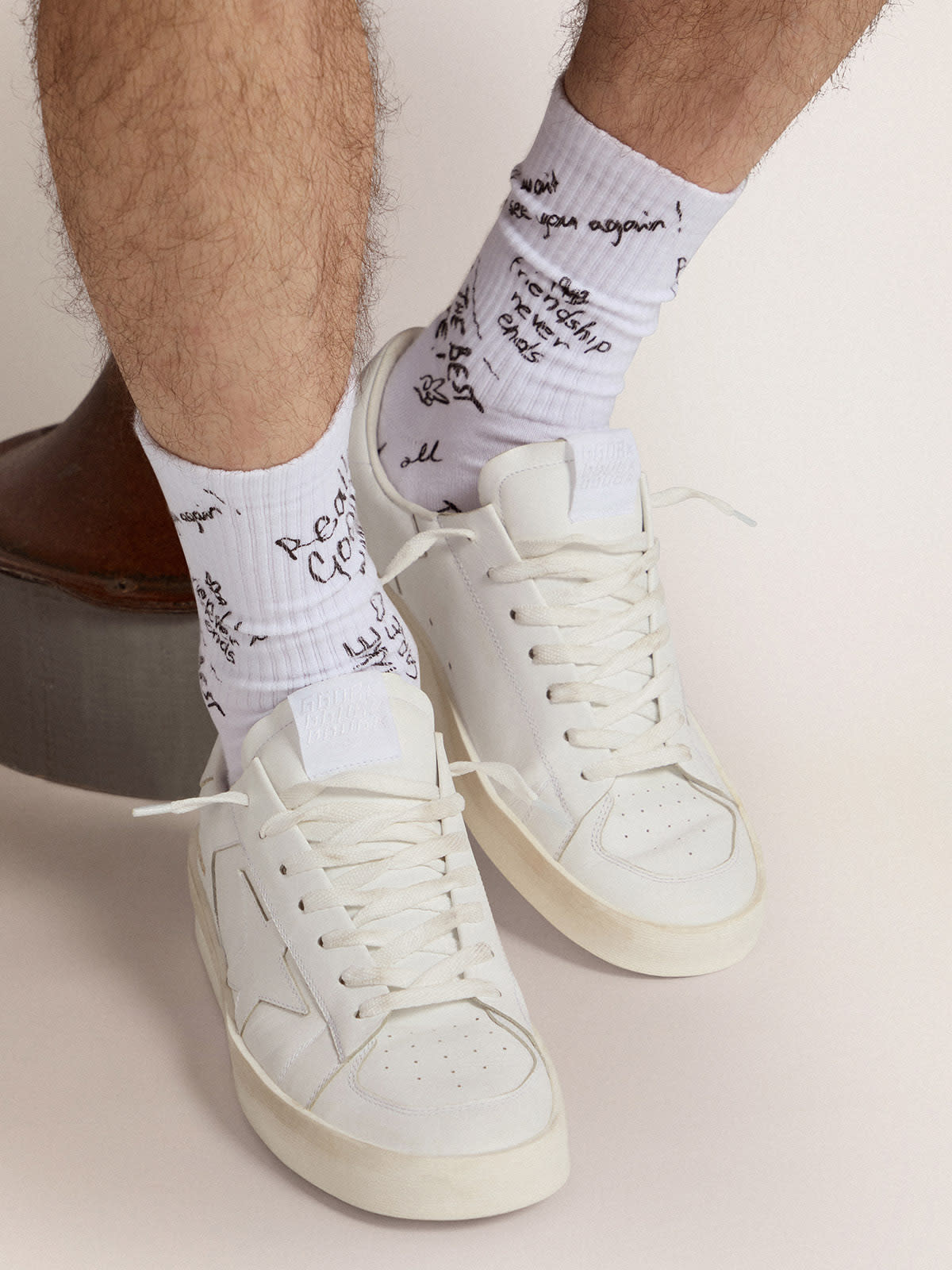 Socks with cheap golden goose sneakers