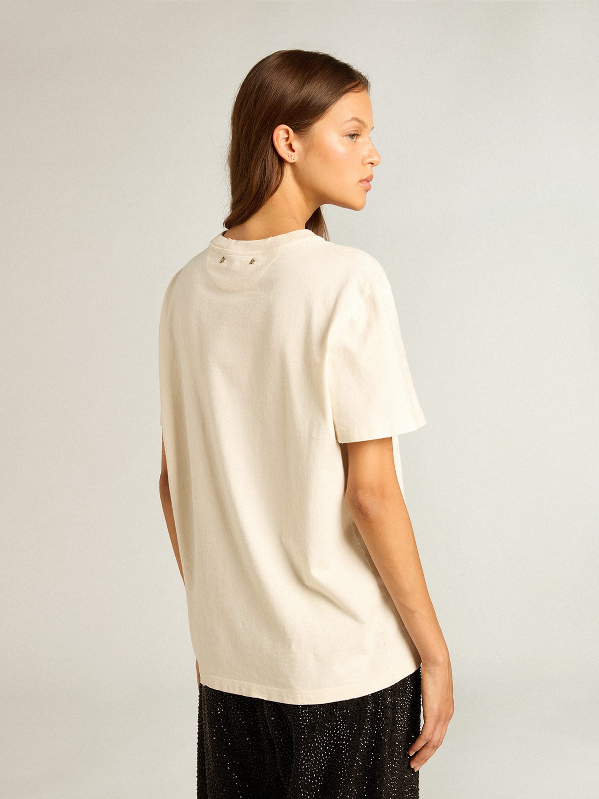 T-Shirt Oversize - White Embroidery – GOLDEN CONCEPT