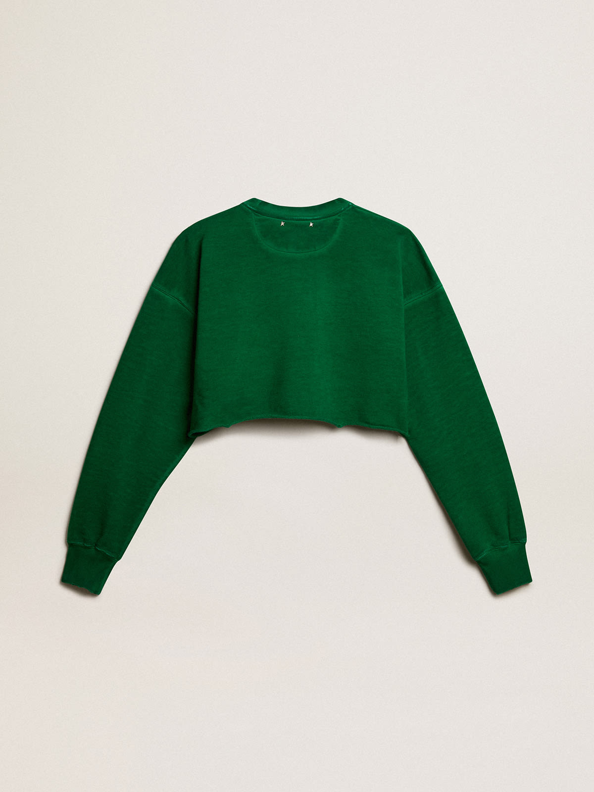 Green on sale cropped sweatshirt