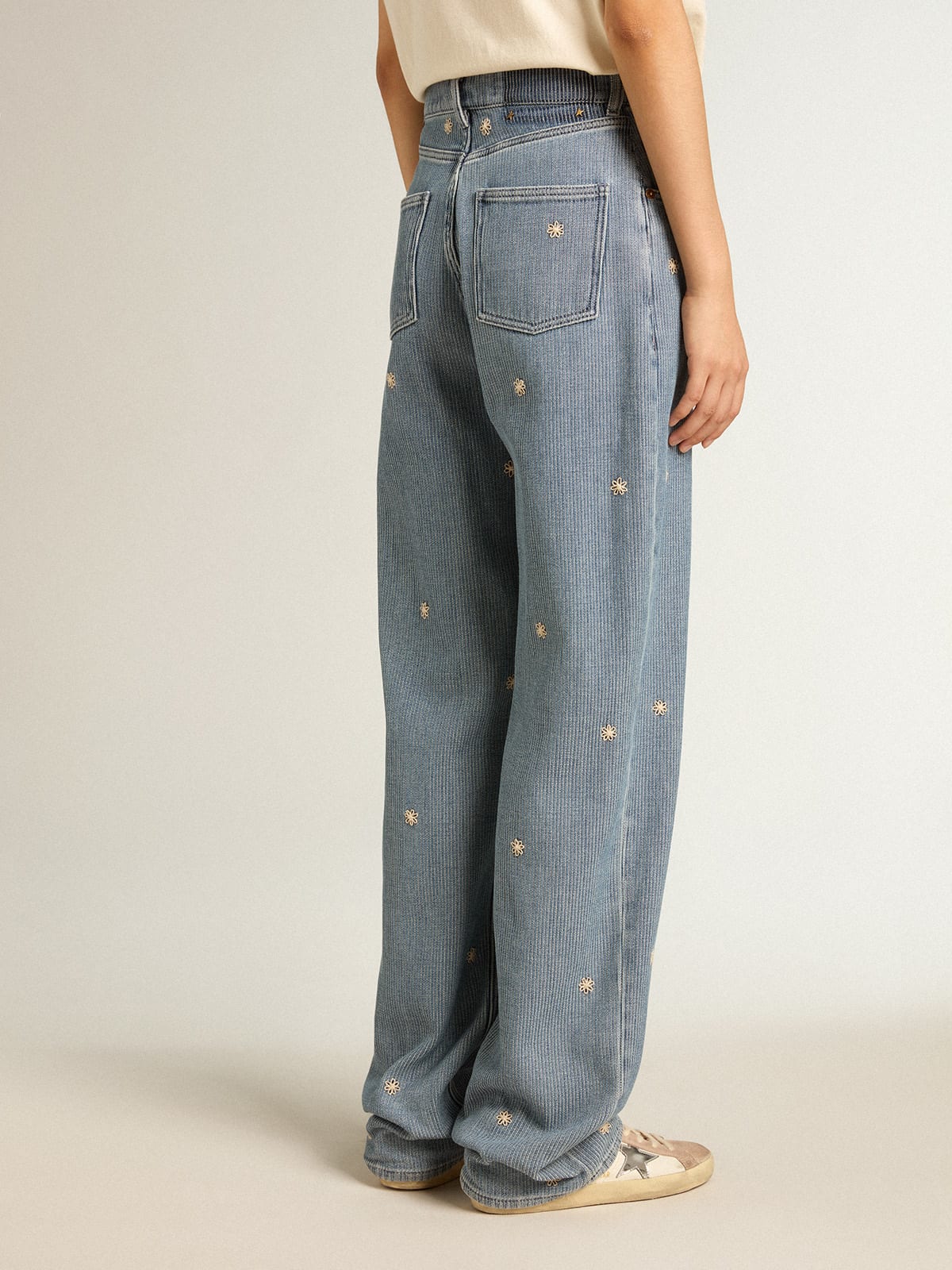 Golden Goose Women's Denim Trousers White