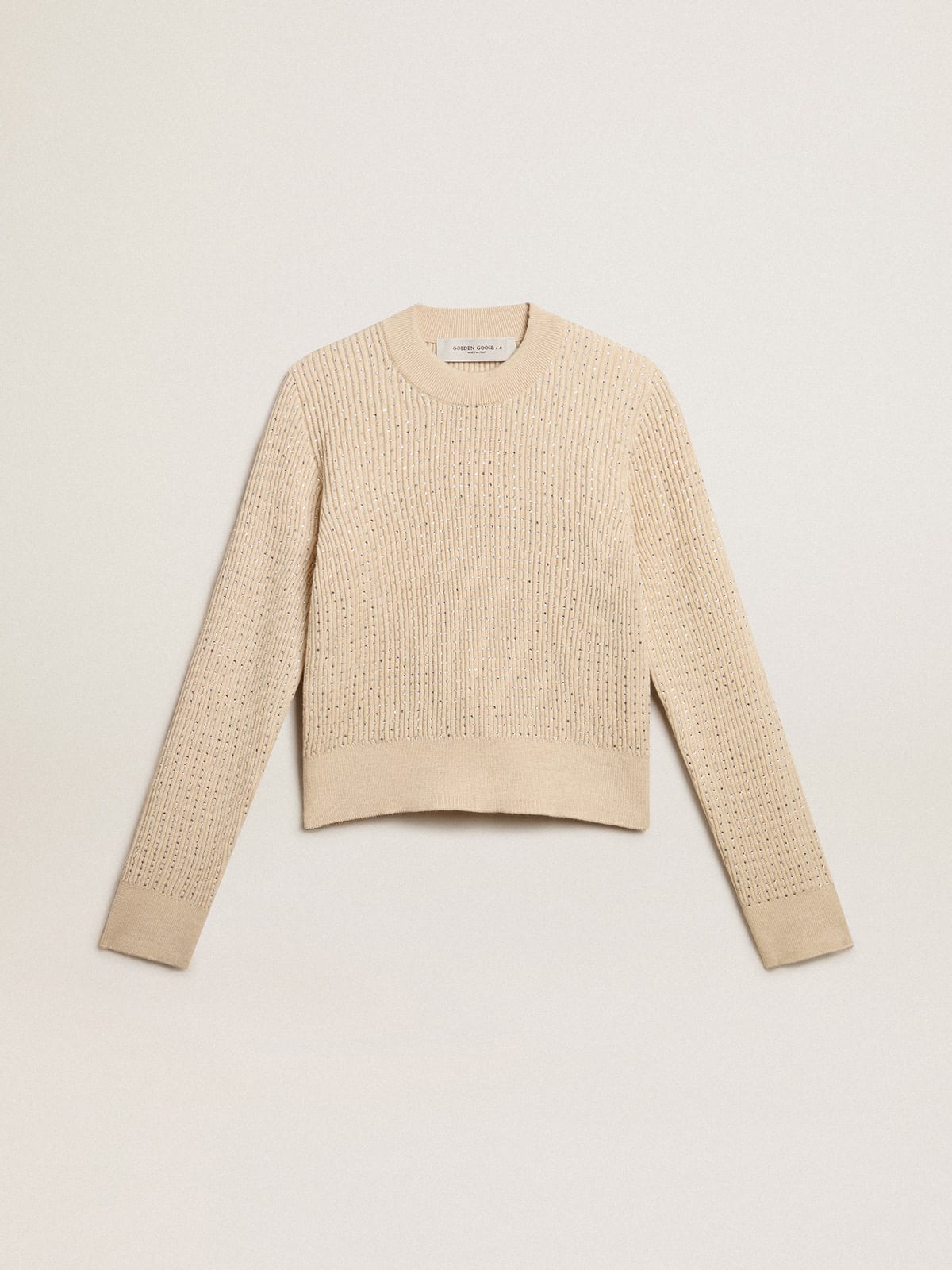 Cropped beige jumper sale