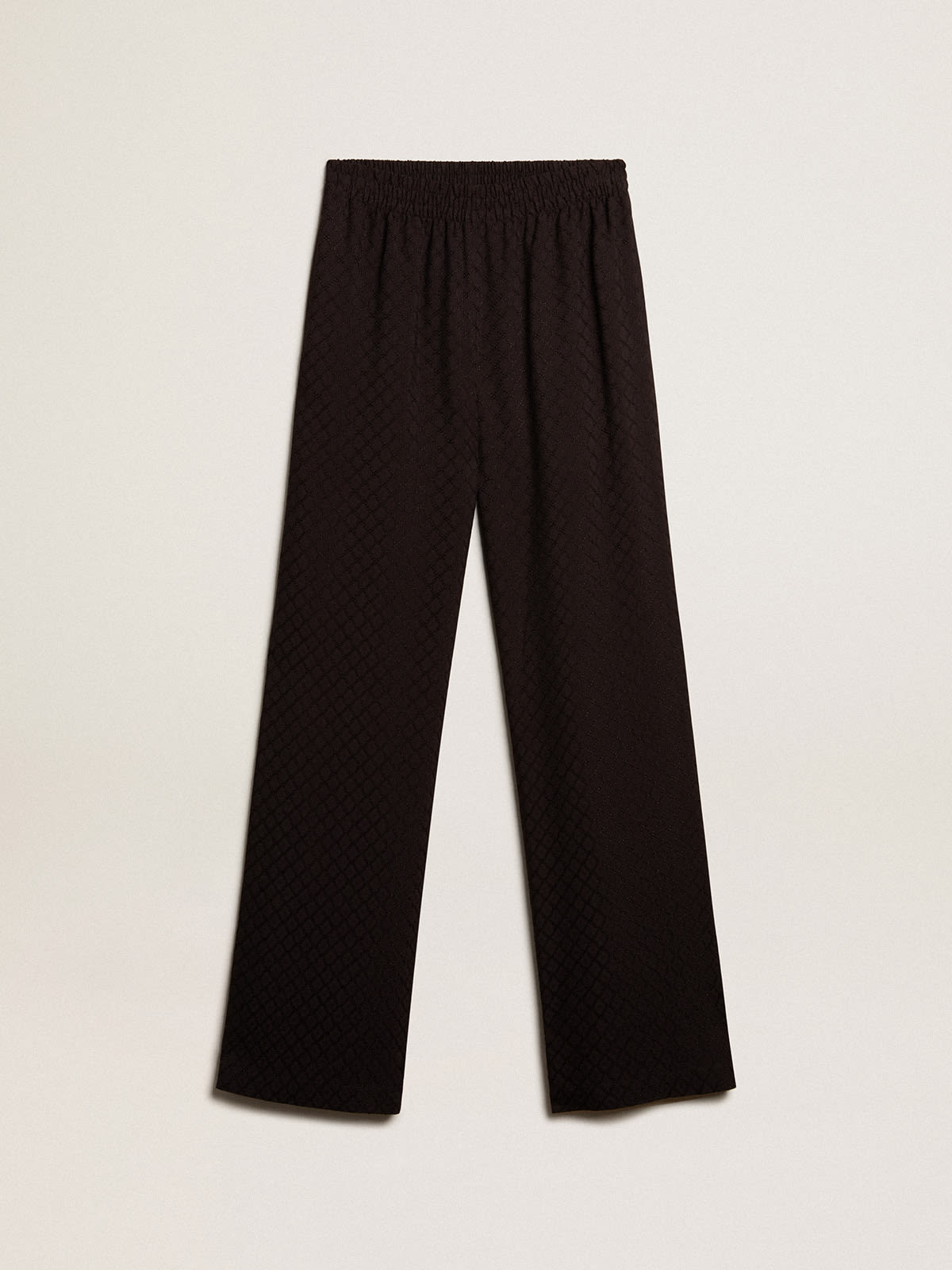 Women's black wool gabardine pants