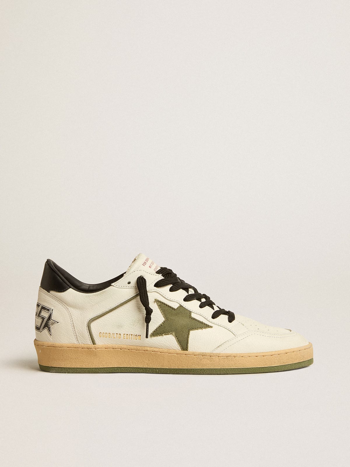 Ball Star LTD in nappa leather with canvas star and black leather heel ...