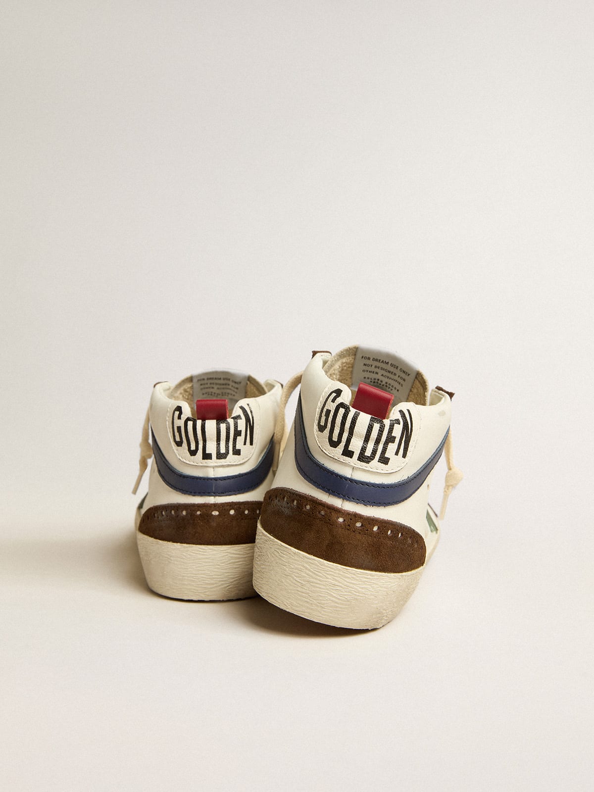 Golden Goose - Mid Star con stella in pelle verde e virgola in pelle blu in 