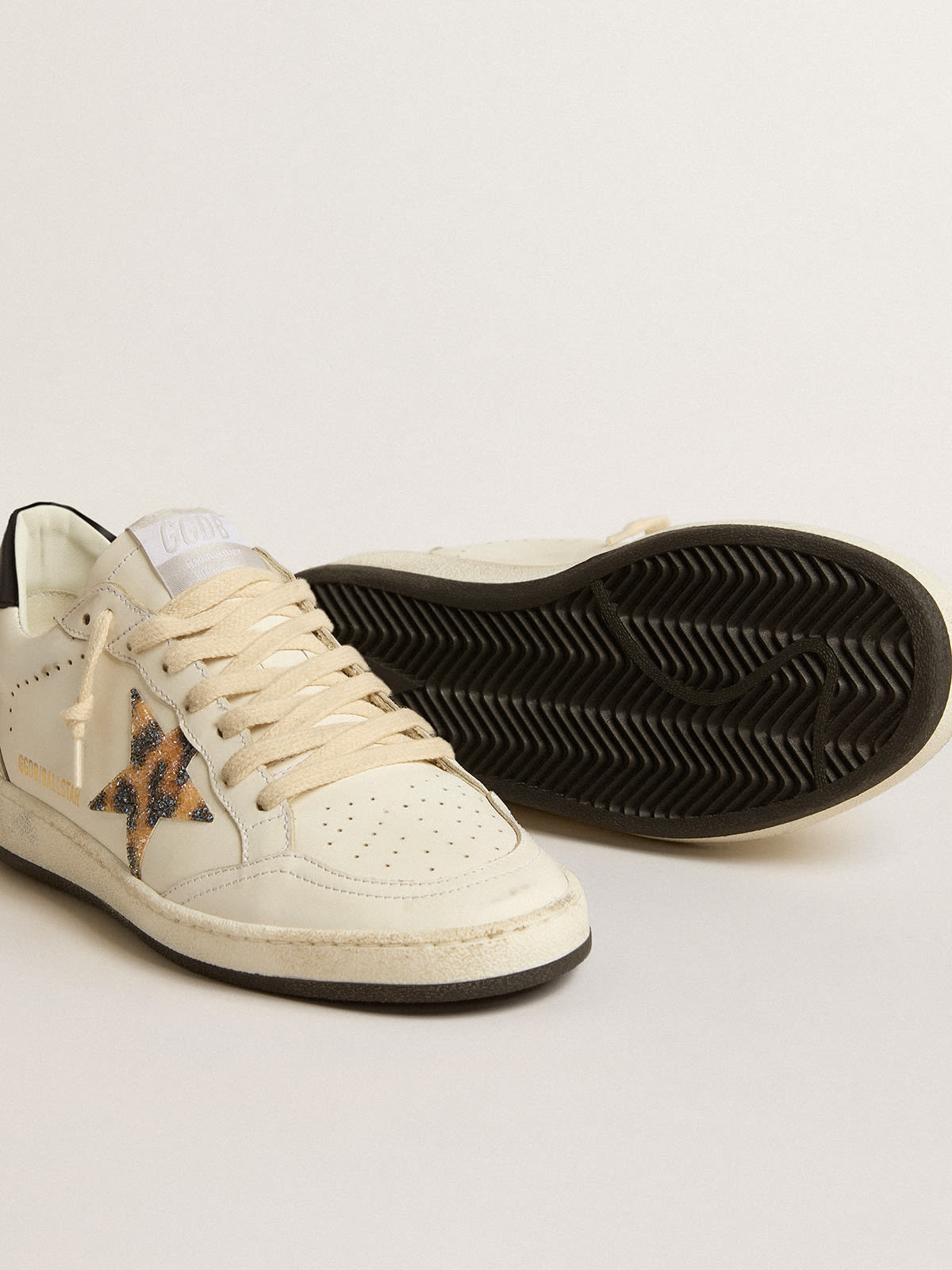 Golden goose white 2025 fluo leopard