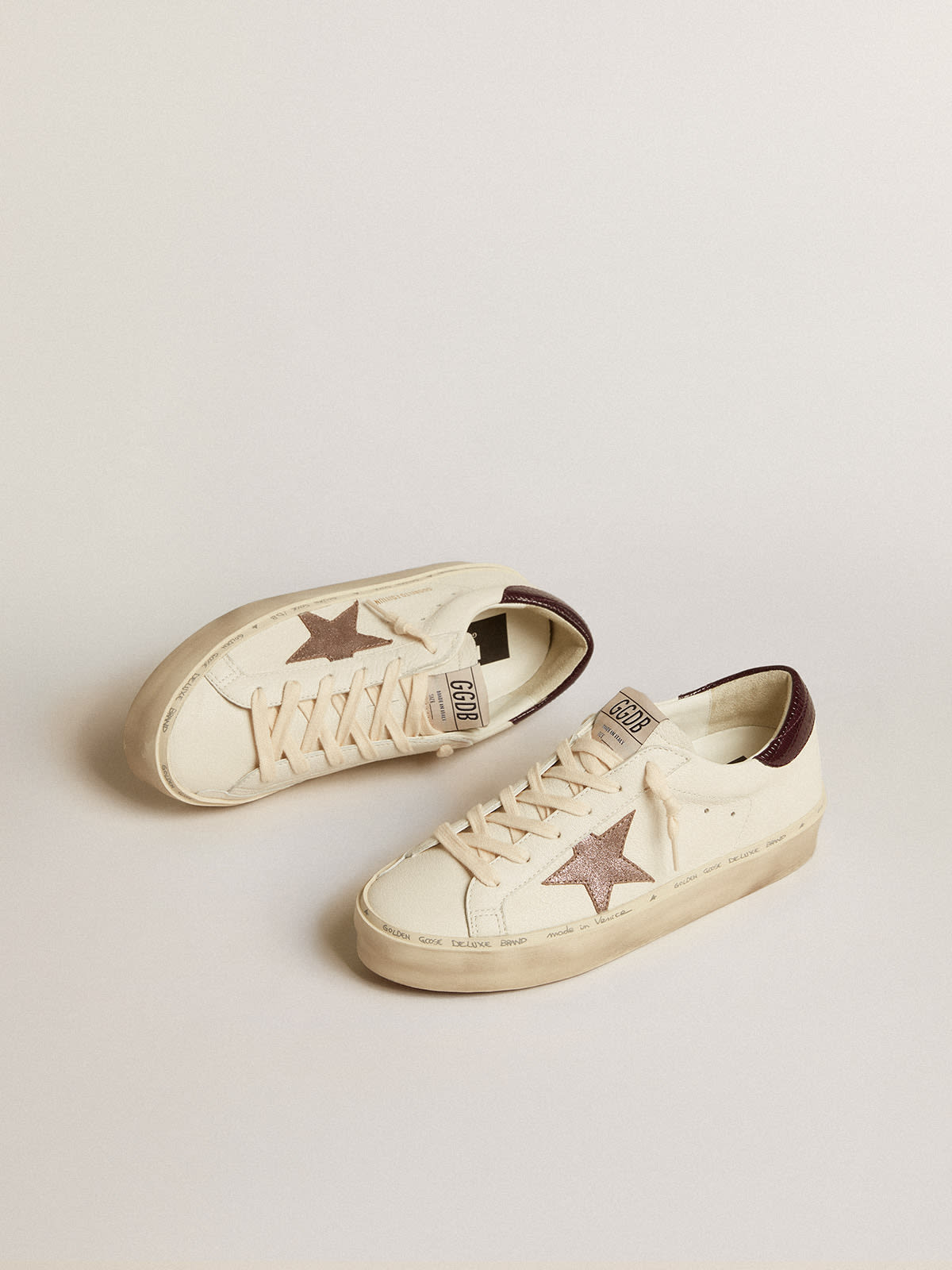 Hi Star LTD in nappa with glitter star and lizard-print heel tab ...