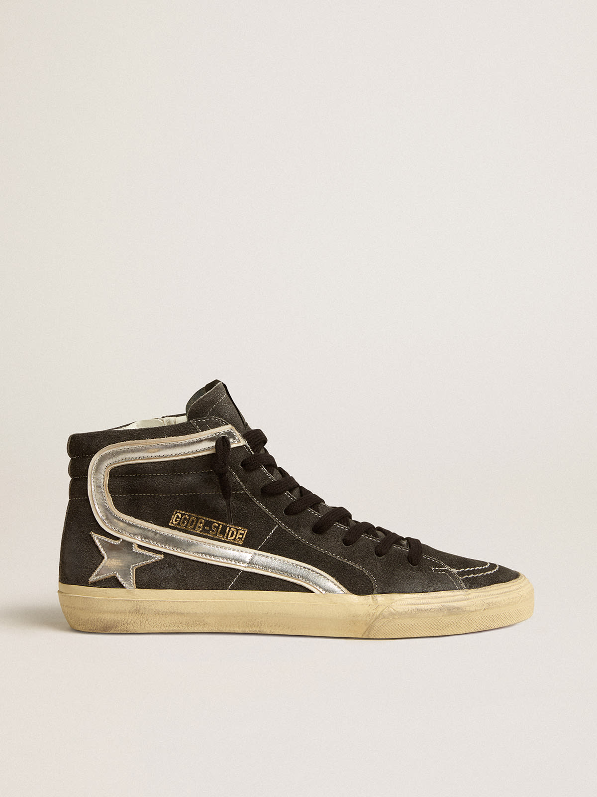 Golden goose black studded best sale slide sneakers