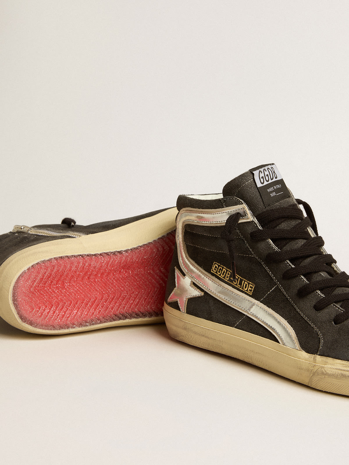 Golden goose sale slide sneakers black