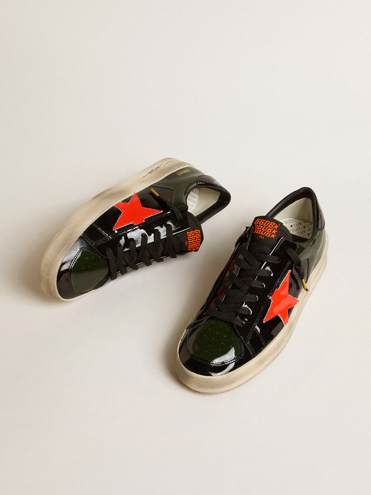 Golden goose cheap superstar uomo arancione