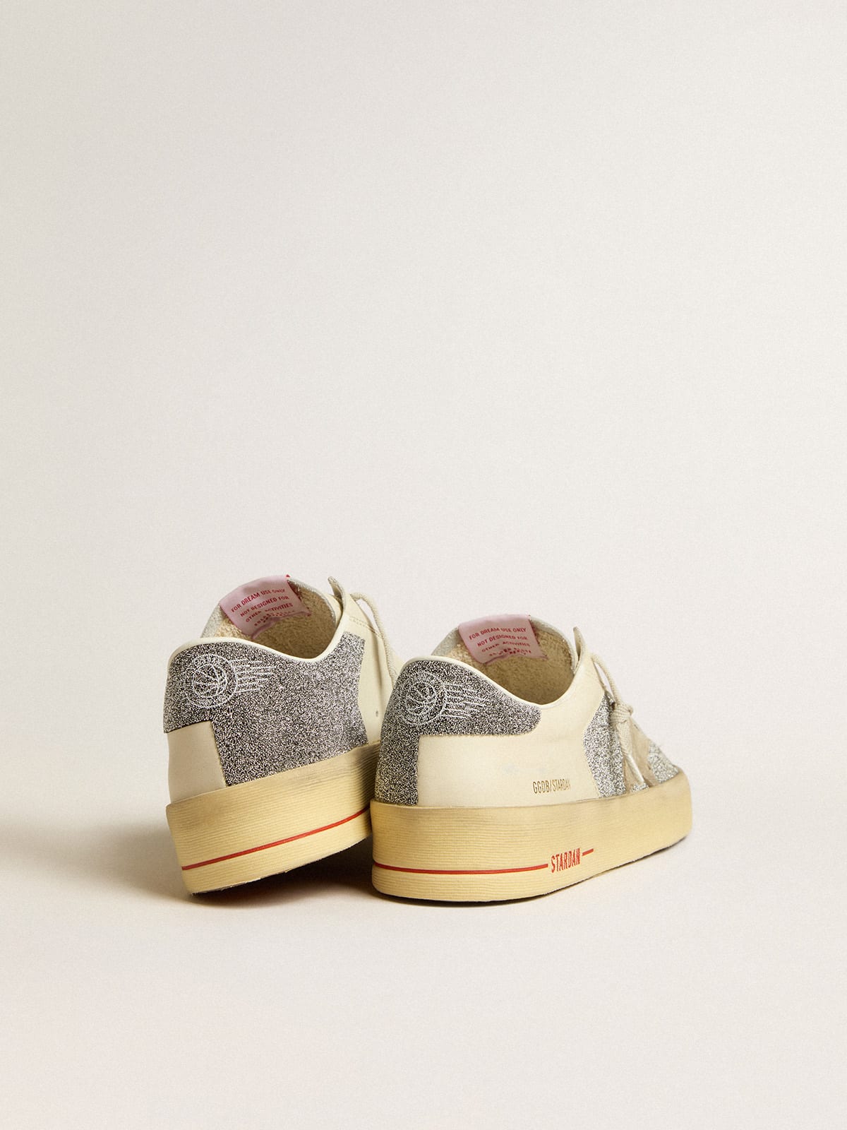 Golden Goose - Men's Stardan in suede with sand star and silver crystal inserts in 