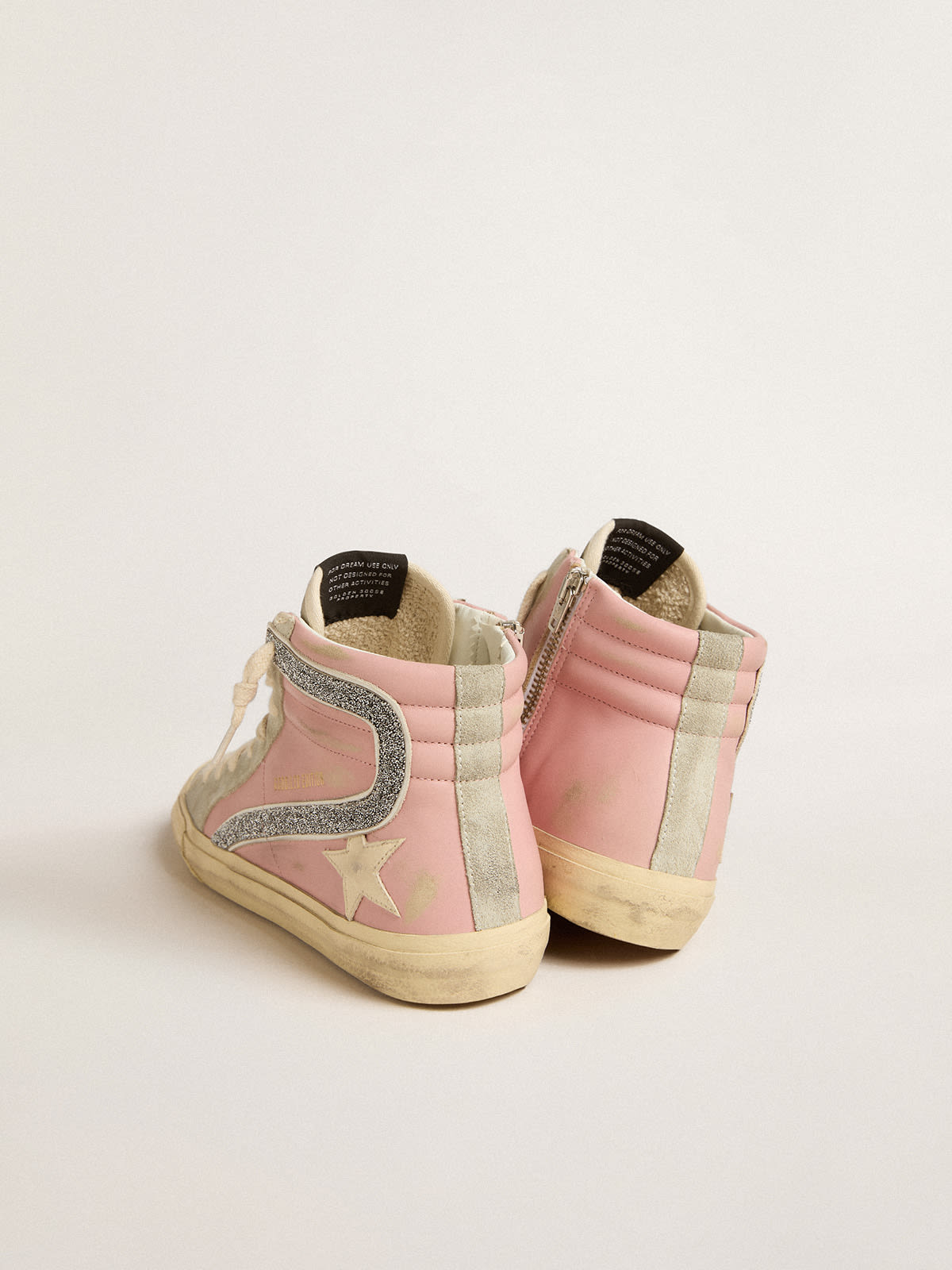 Pink golden goose slides hot sale