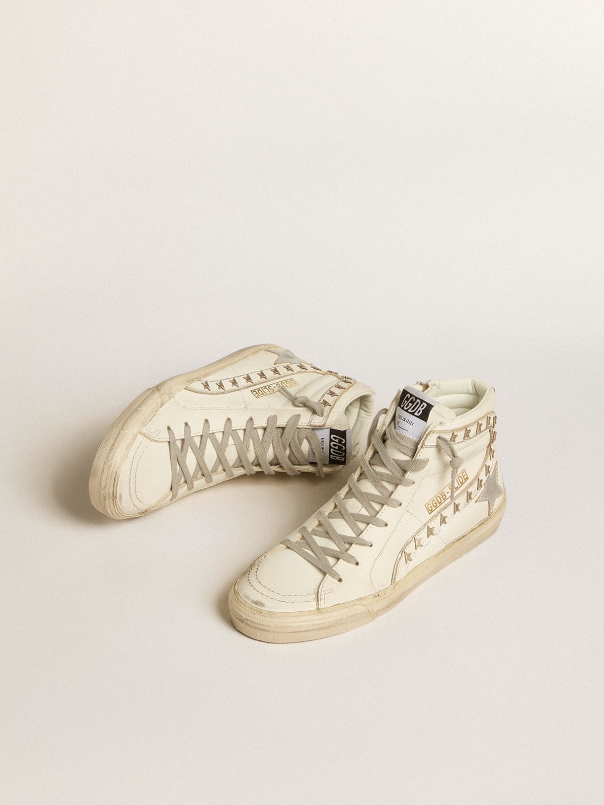 Golden goose shop slide argento