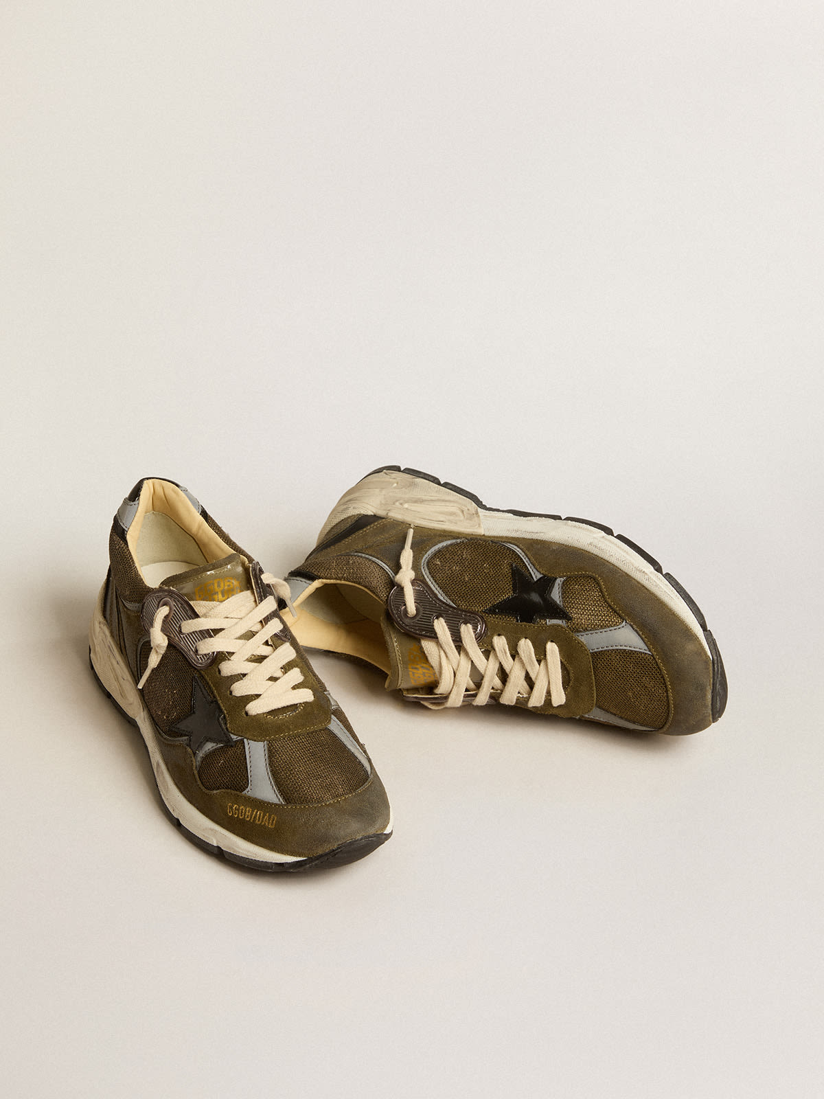 Golden Goose - Women’s Dad-Star in suede and mesh with black leather star and heel tab in 