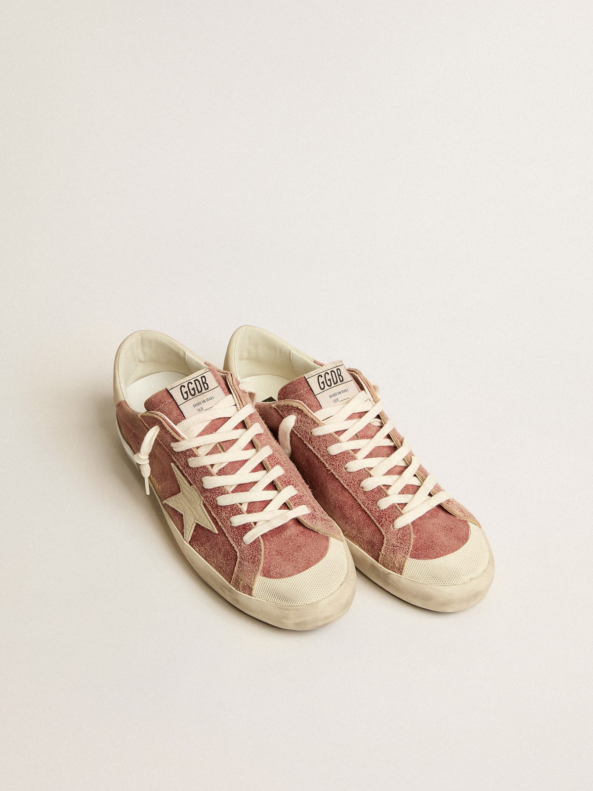 Red suede deals golden goose