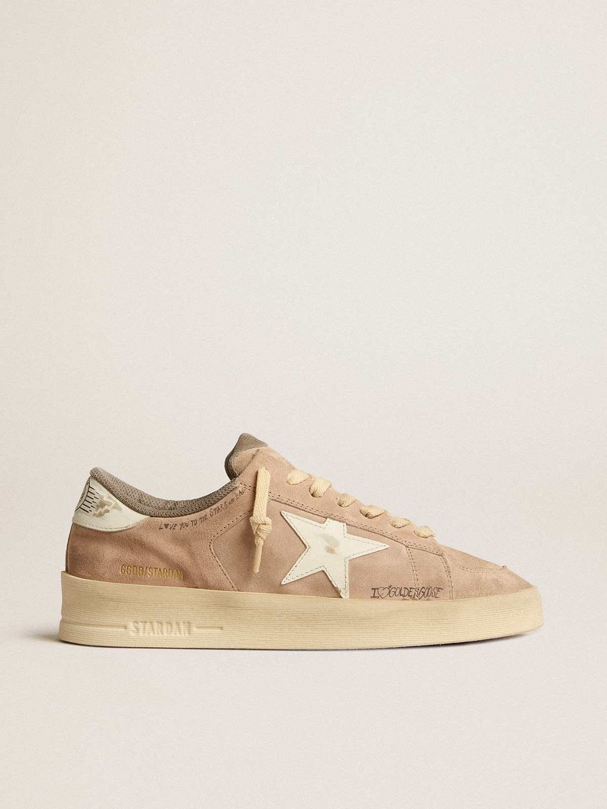 Golden goose stardan 2025 white leather sneakers