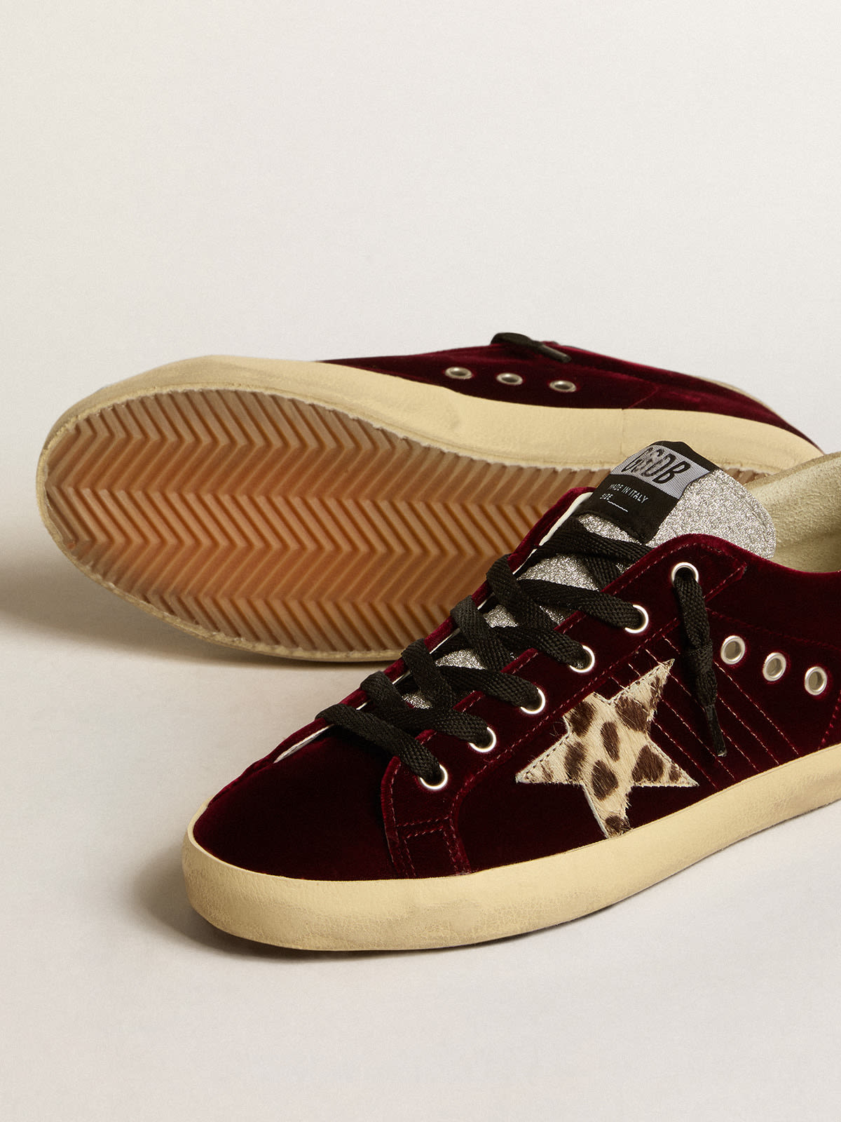 Red velvet best sale golden goose sneakers