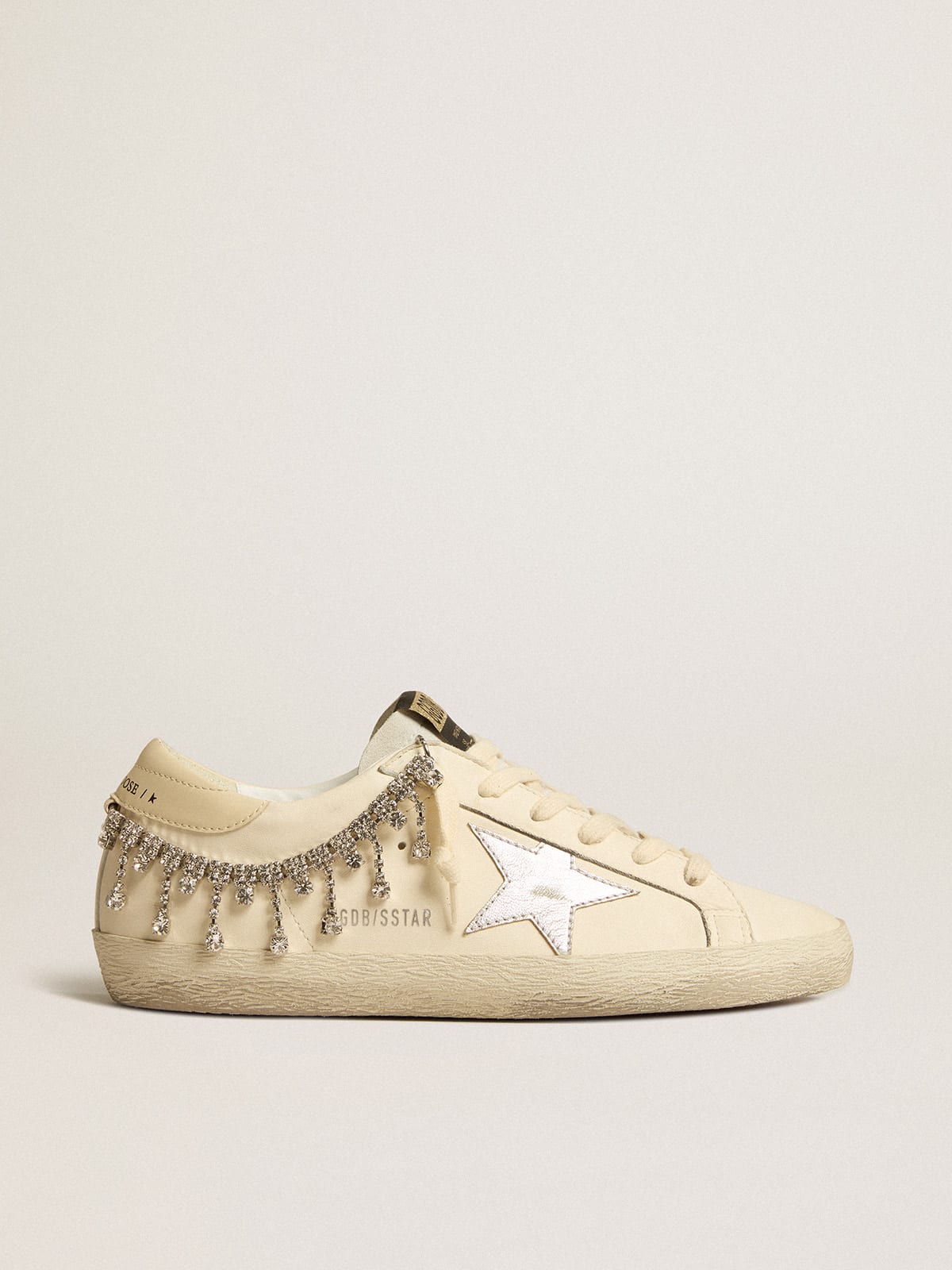 Super-Star LTD in nappa leather with silver metallic leather star and ...