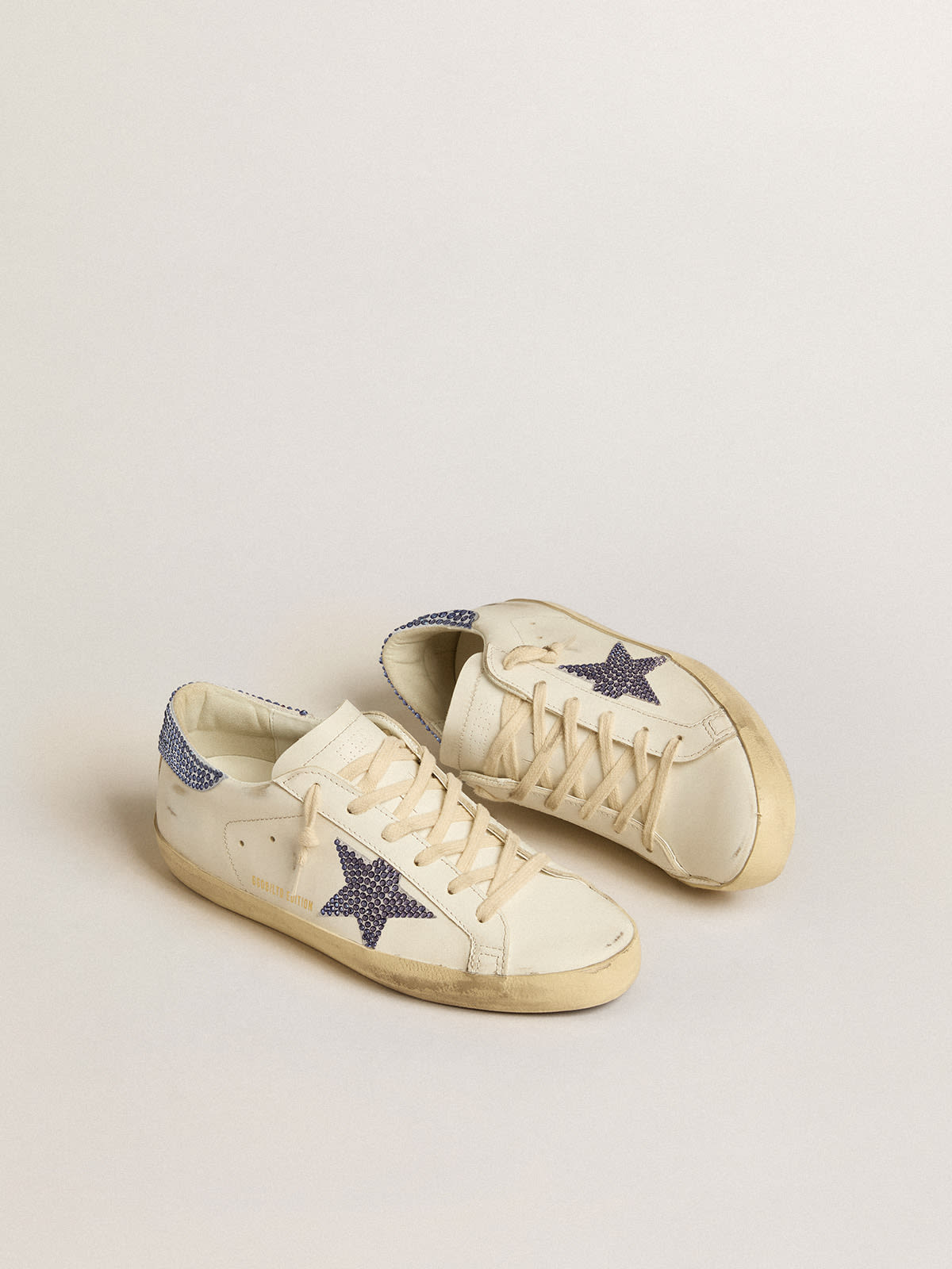 Sneaker Swarovski crystals Super-Star LTD for women | Golden Goose