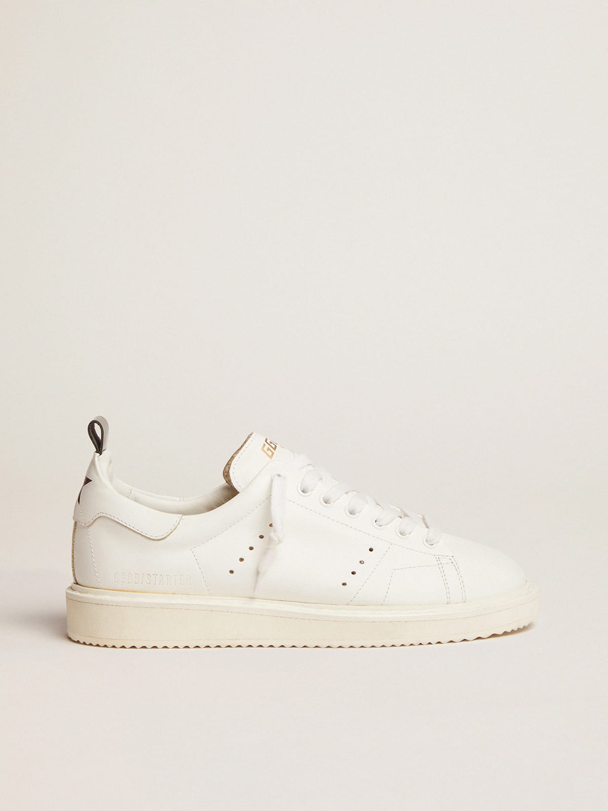 Golden Goose - Men's Starter in leather with star on the heel tab in 