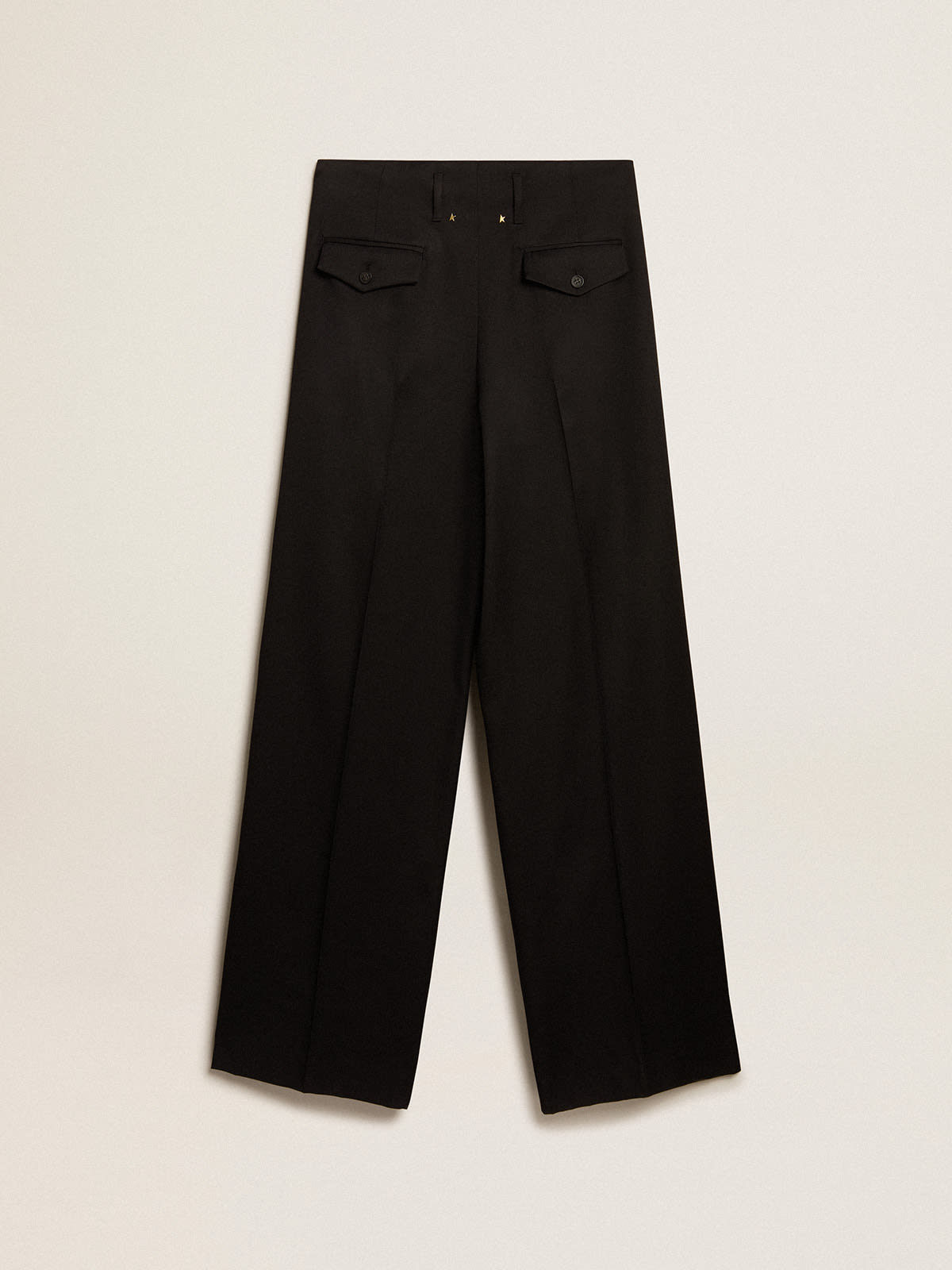 Women’s black wool gabardine pants