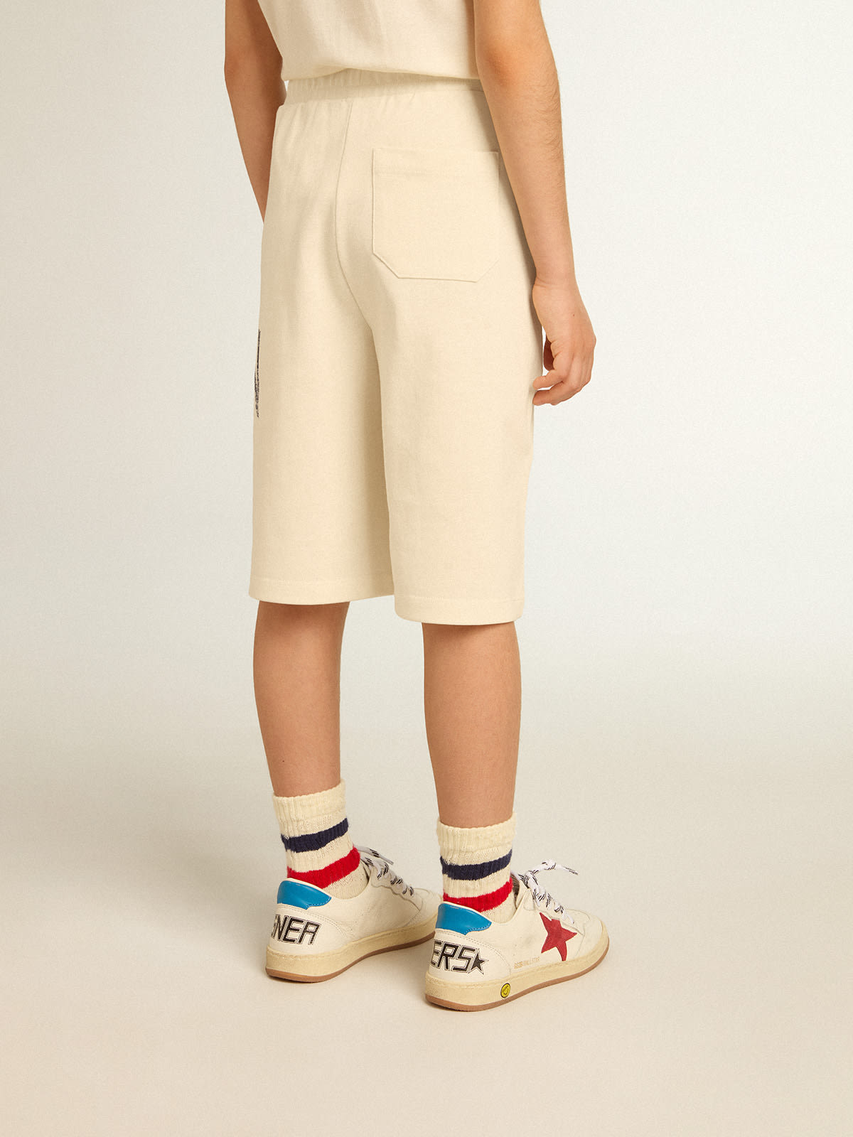 Boys Logo-Patch Bermuda Shorts main image 1
