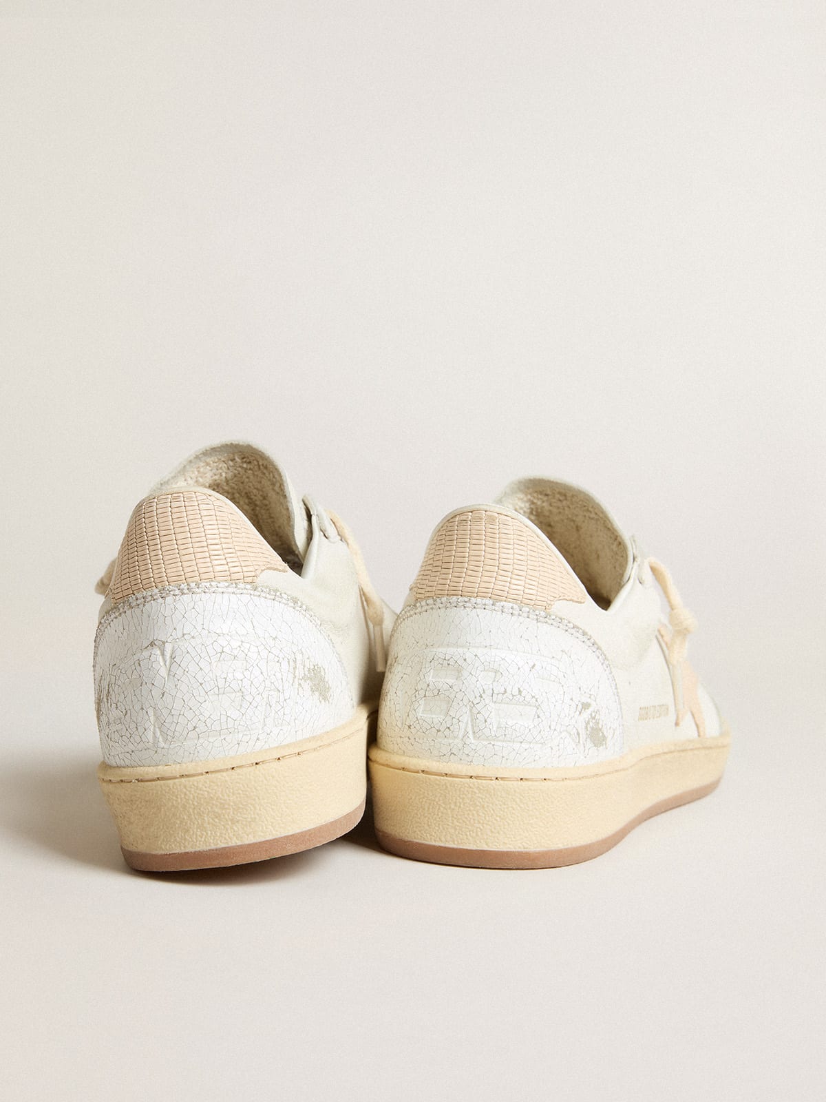 Men’s Ball Star LTD CNY in white leather with ivory star | Golden Goose