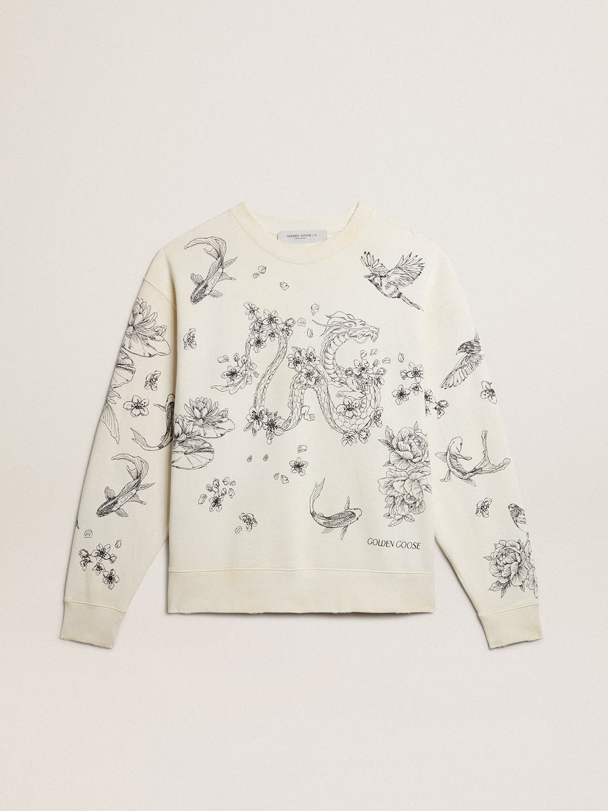 Aged white CNY sweatshirt | Golden Goose