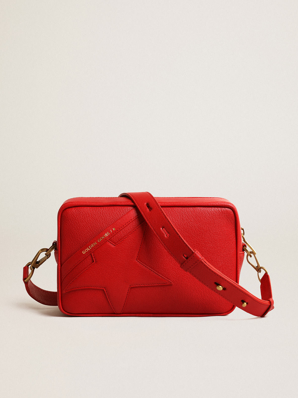 Star Bag pour femme en cuir rouge vif