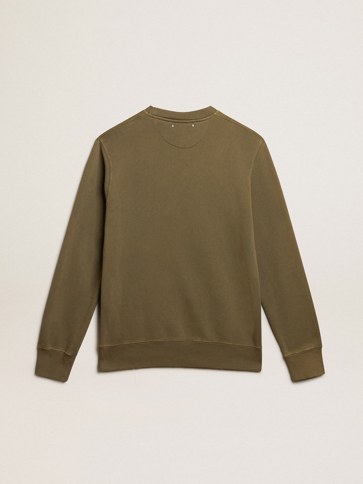 Golden Goose Green Distressed Sweatshirt 'Beech' -  GMP01223.P001224.3555135551